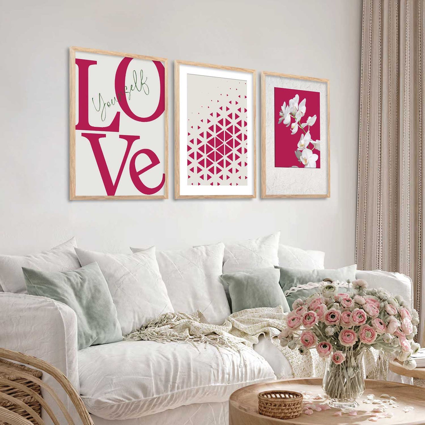 Floral Wall Art Paintings for Living Room - Wall Poster With frames