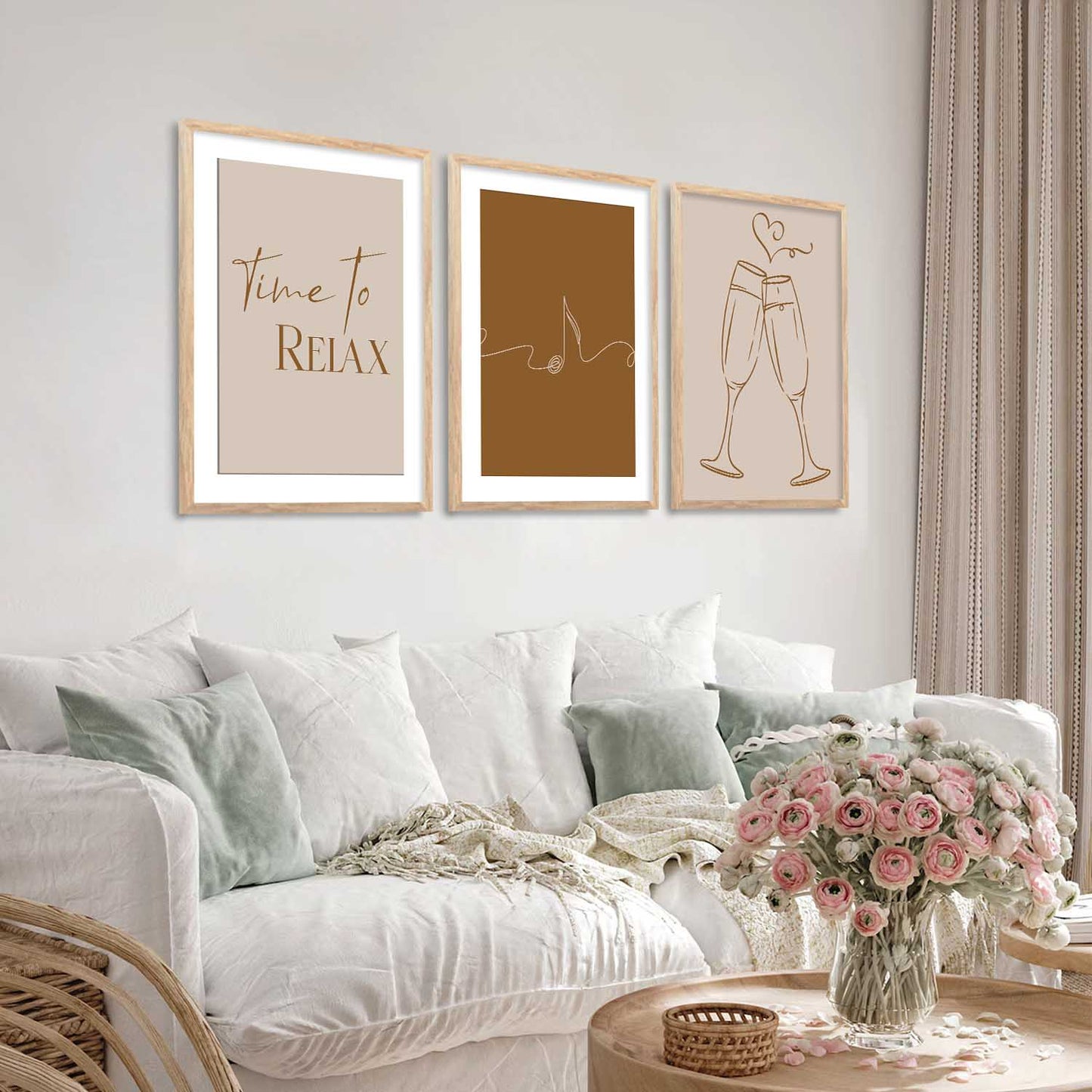 Quote Wall Art Paintings for Living Room - Wall Poster With frames