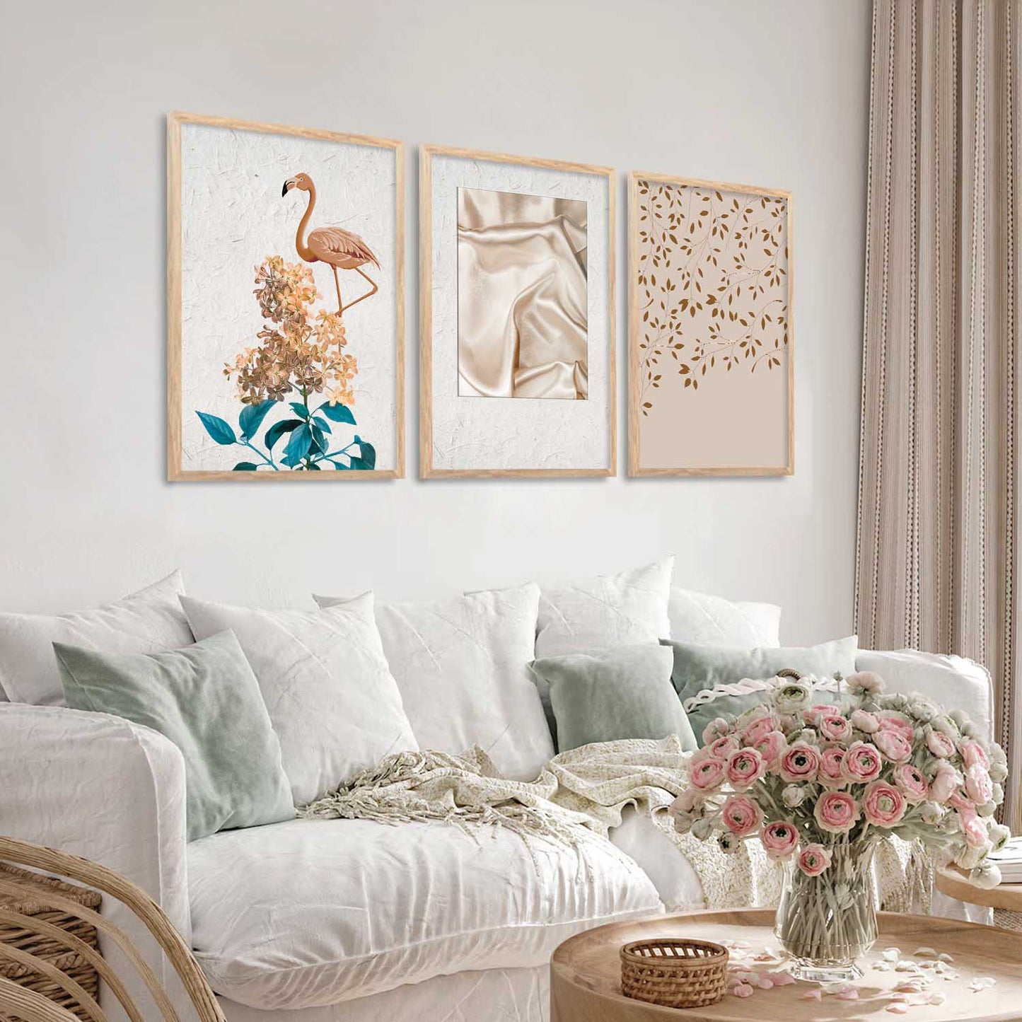 Boho Wall Art Paintings for Living Room - Wall Poster With frames