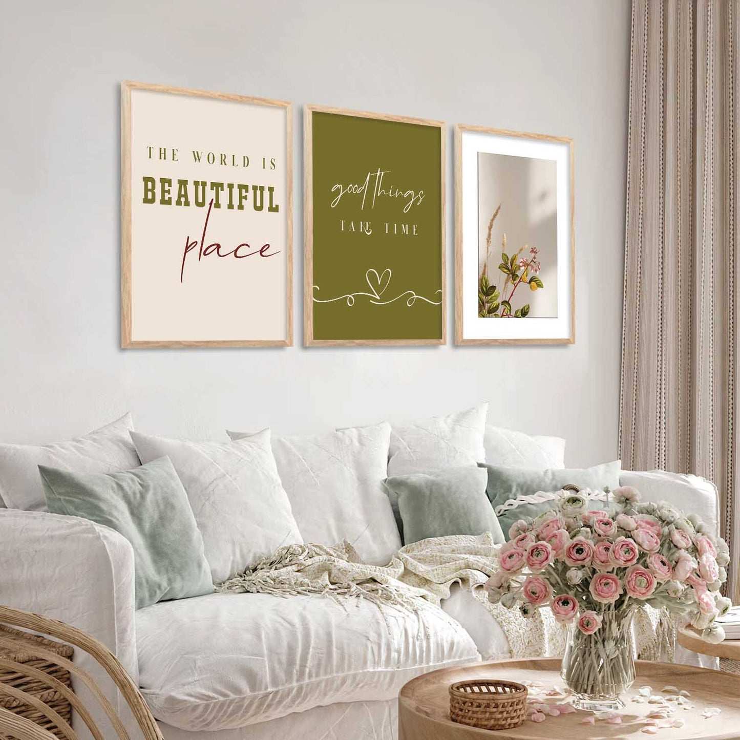 Quote Wall Art Paintings for Living Room - Wall Poster With frames