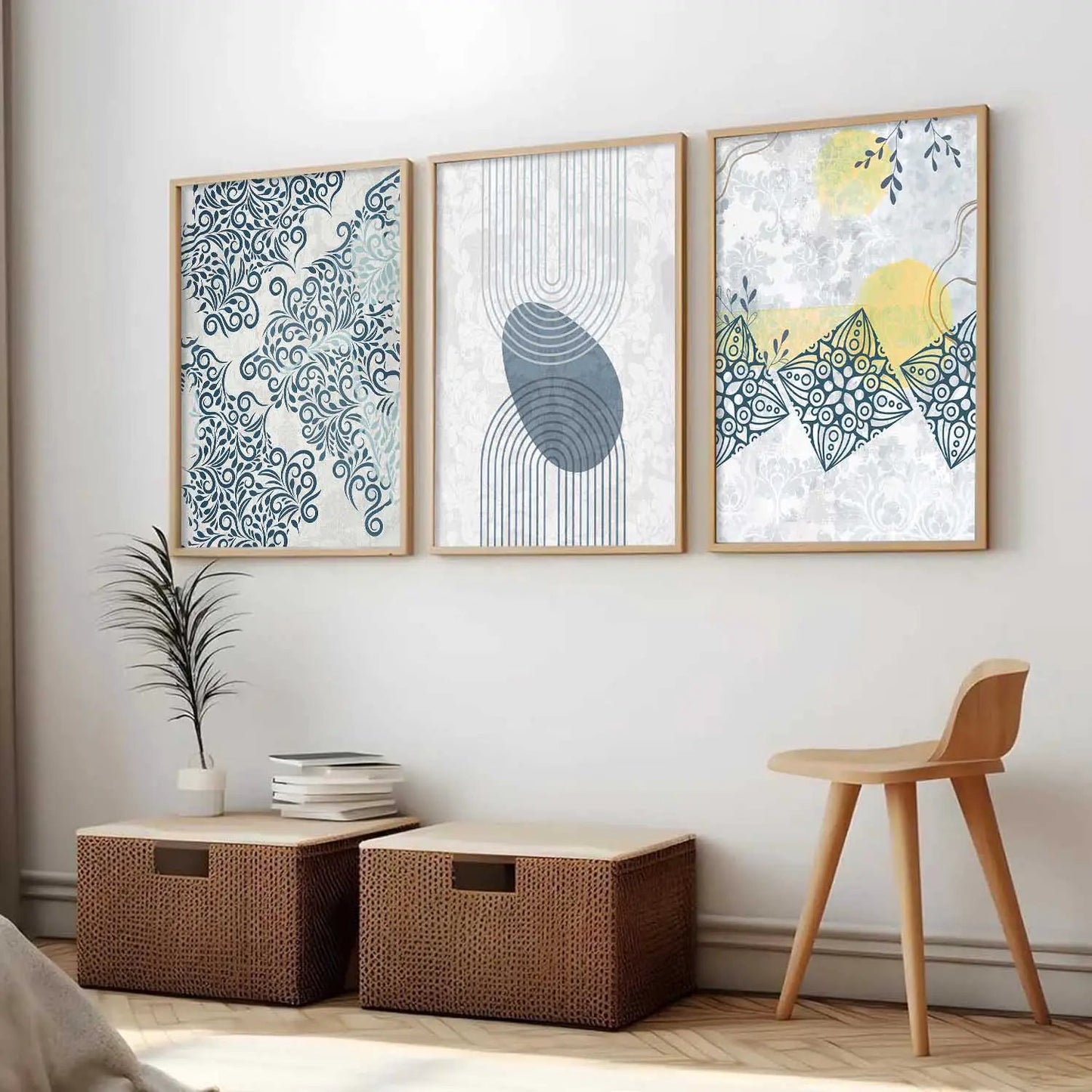Boho Wall Art Paintings for Living Room - Wall Poster With frames