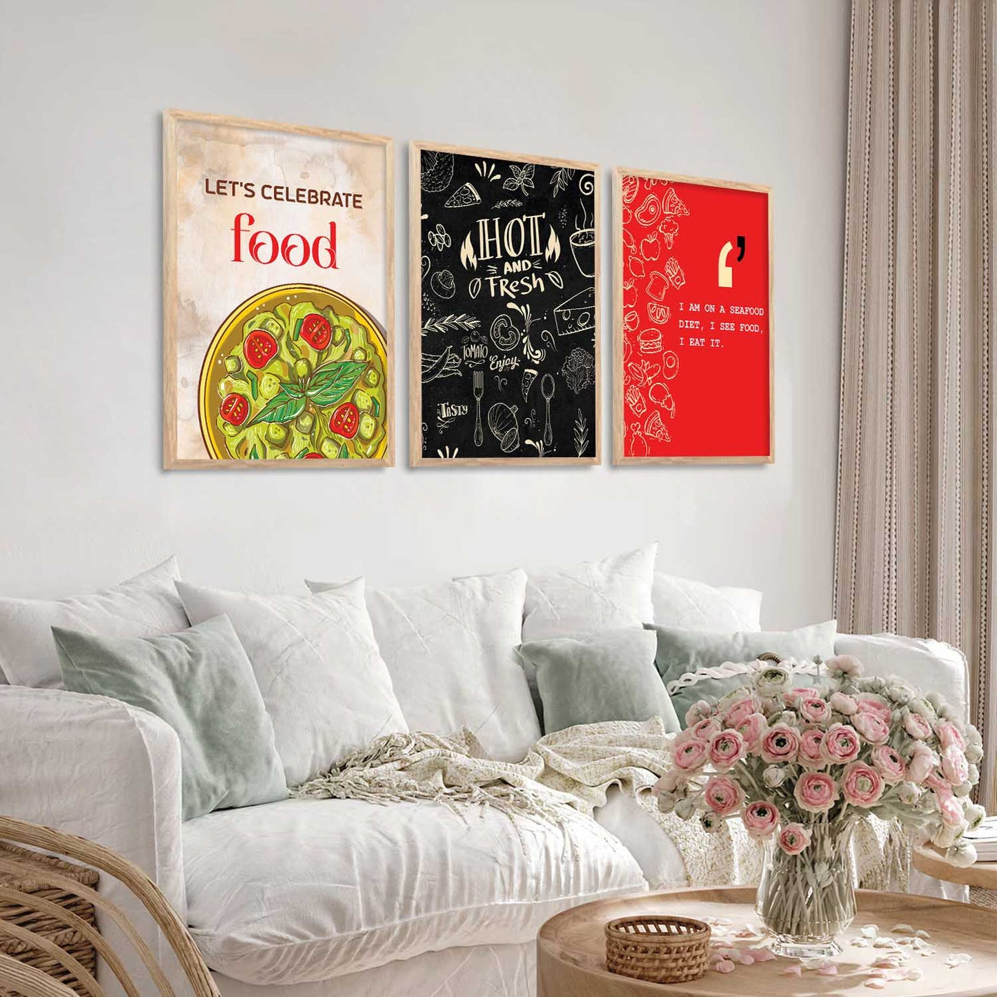 Restaurant Wall Art Paintings for Living Room - Wall Poster With frames