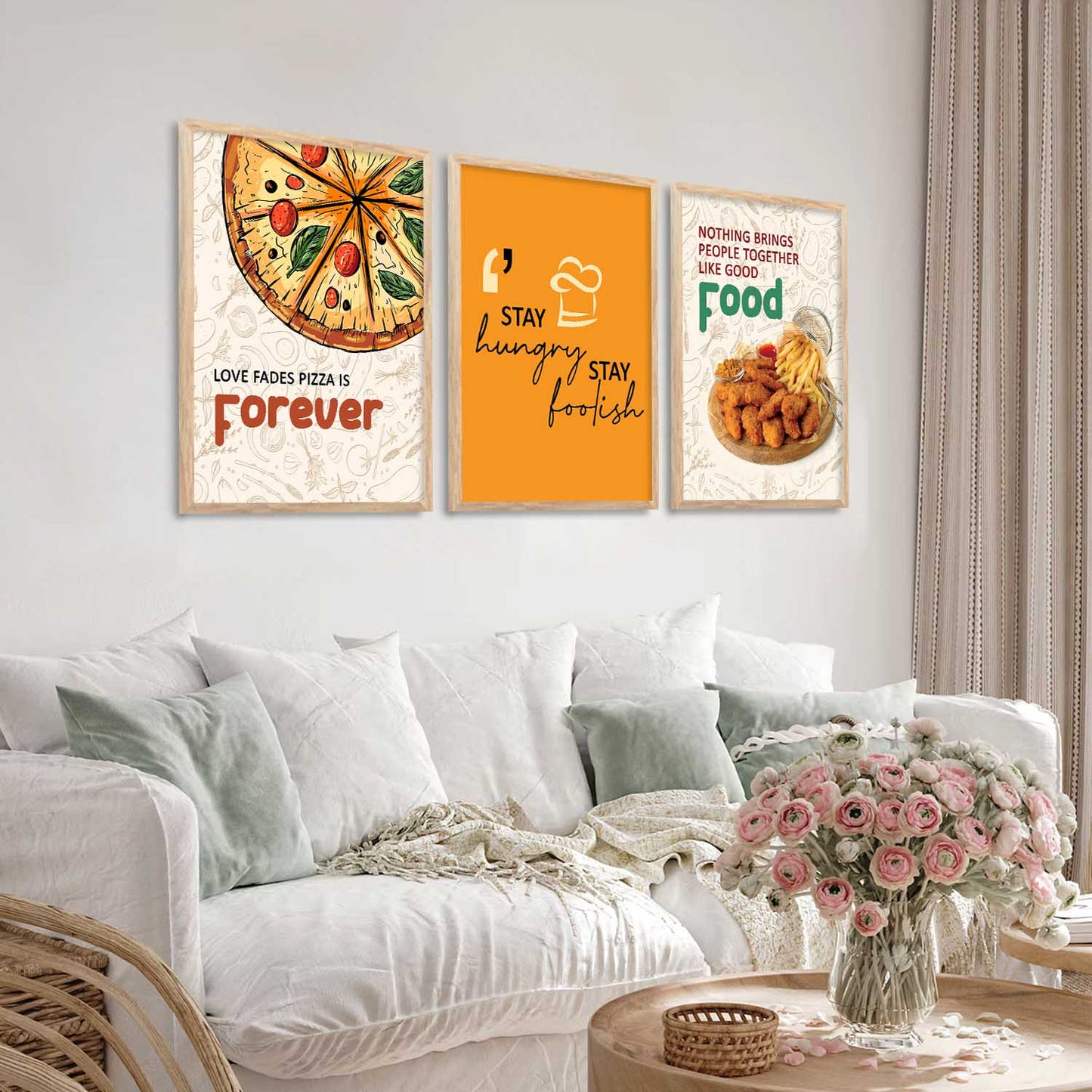 Restaurant Wall Art Paintings for Living Room - Wall Poster With frames