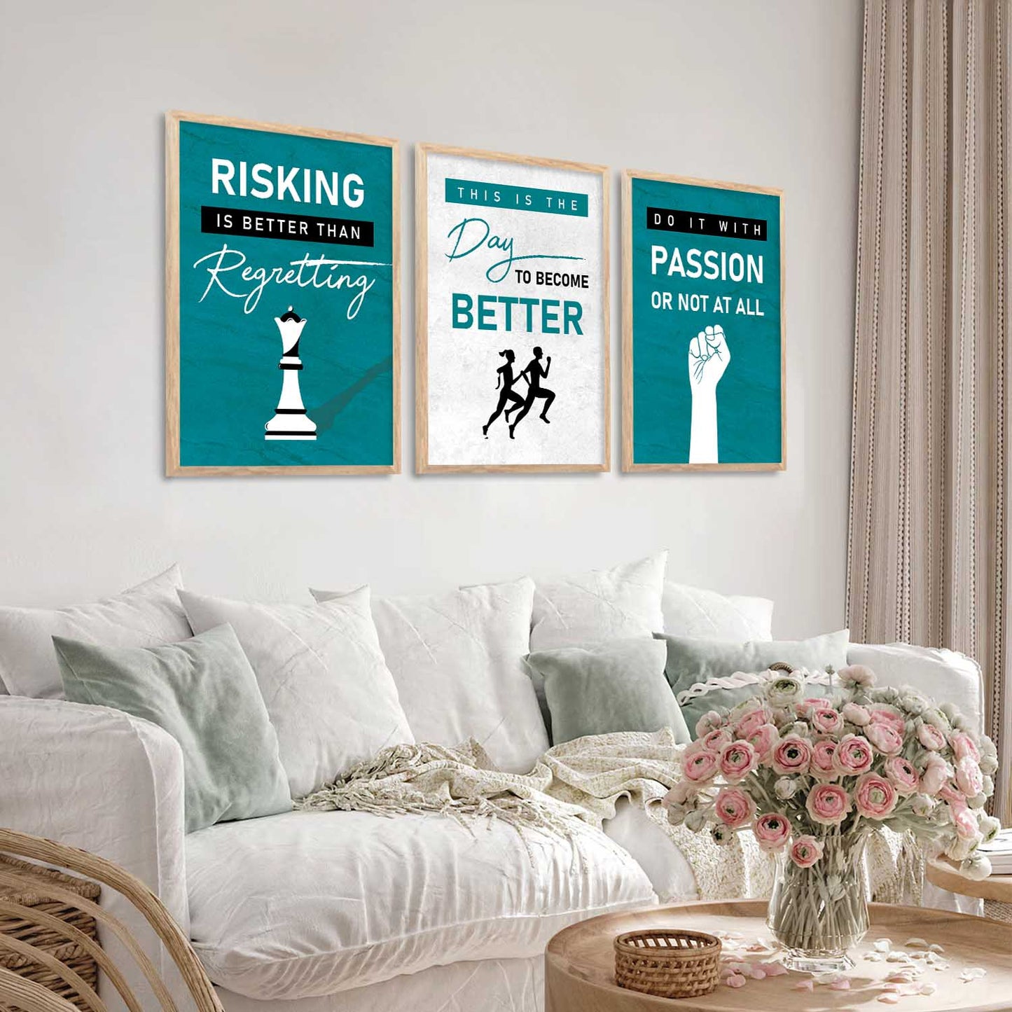 Motivational Wall Art Paintings for Living Room - Wall Poster With frames