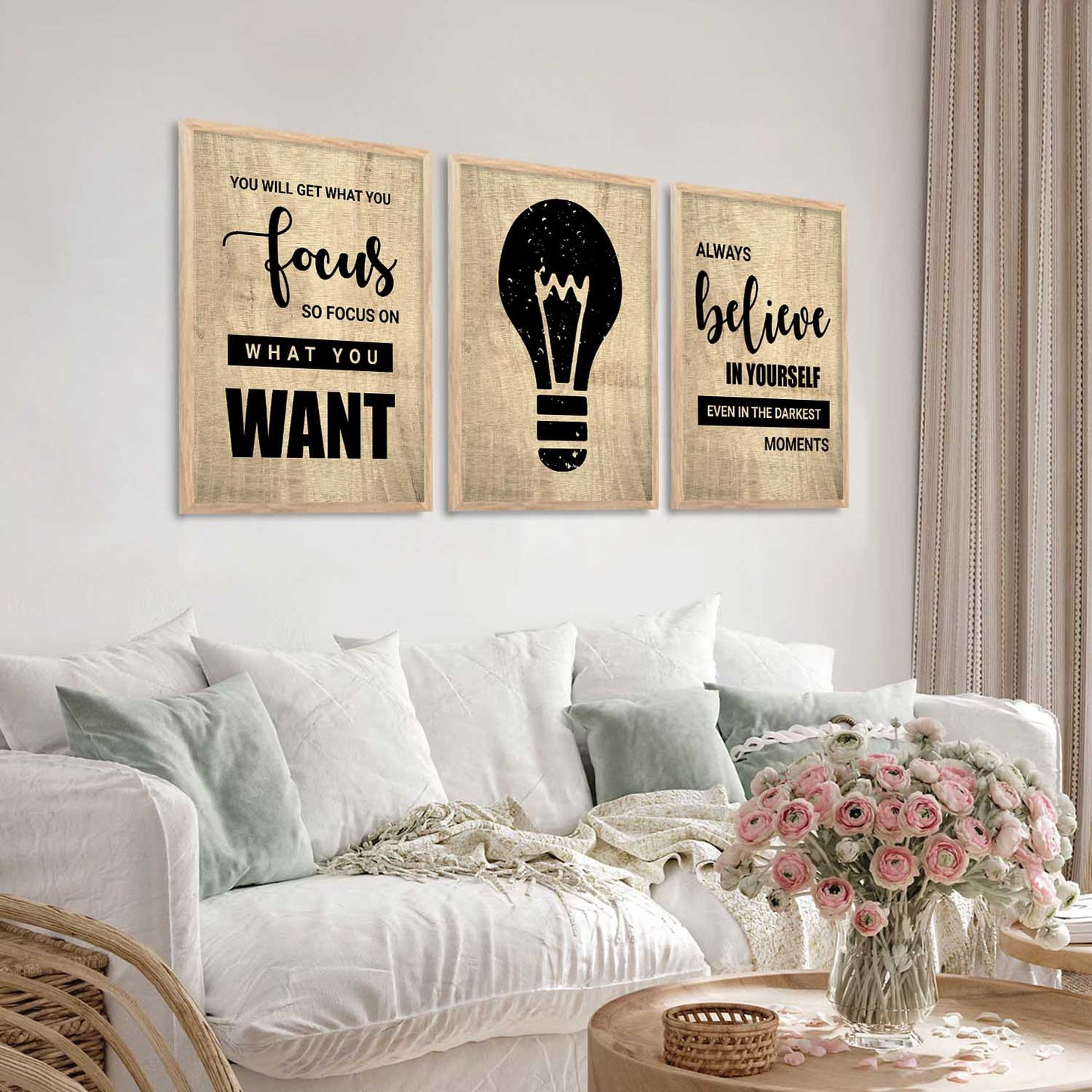Motivational Wall Art Paintings for Living Room - Wall Poster With frames