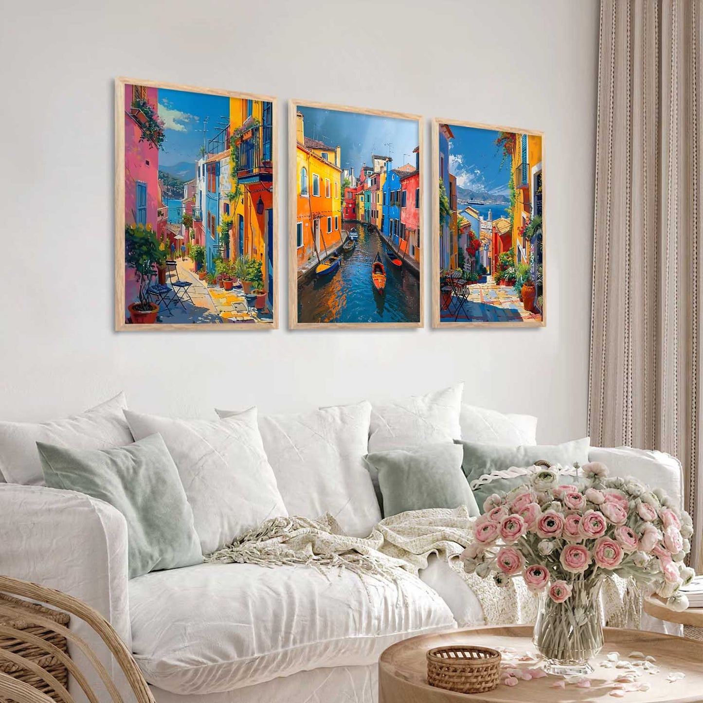City Wall Art Paintings for Living Room - Wall Poster With frames