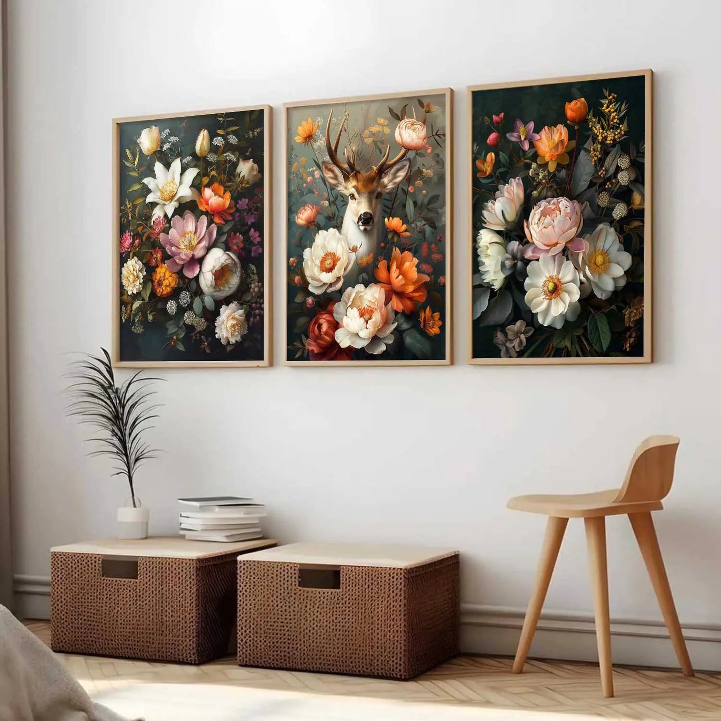 Floral Wall Art Paintings for Living Room - Wall Poster With frames