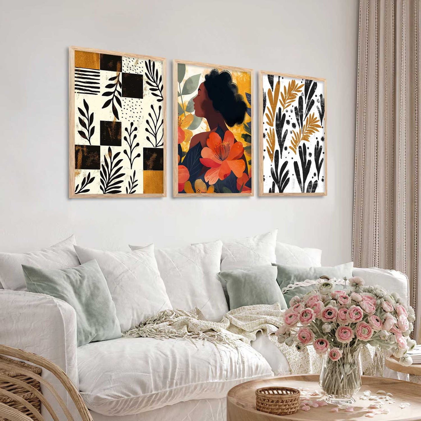Modern Wall Art Paintings for Living Room - Wall Poster With frames