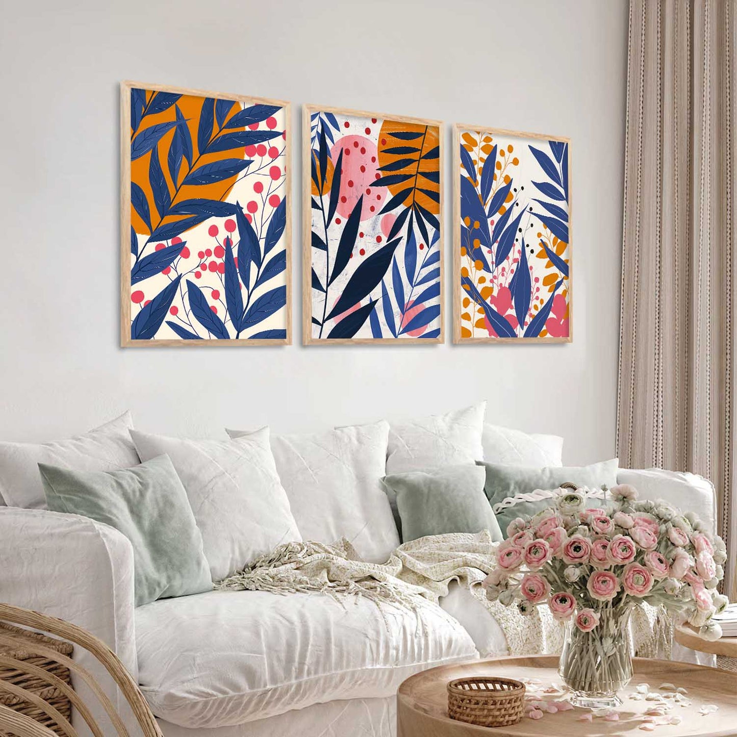 Floral Wall Art Paintings for Living Room - Wall Poster With frames