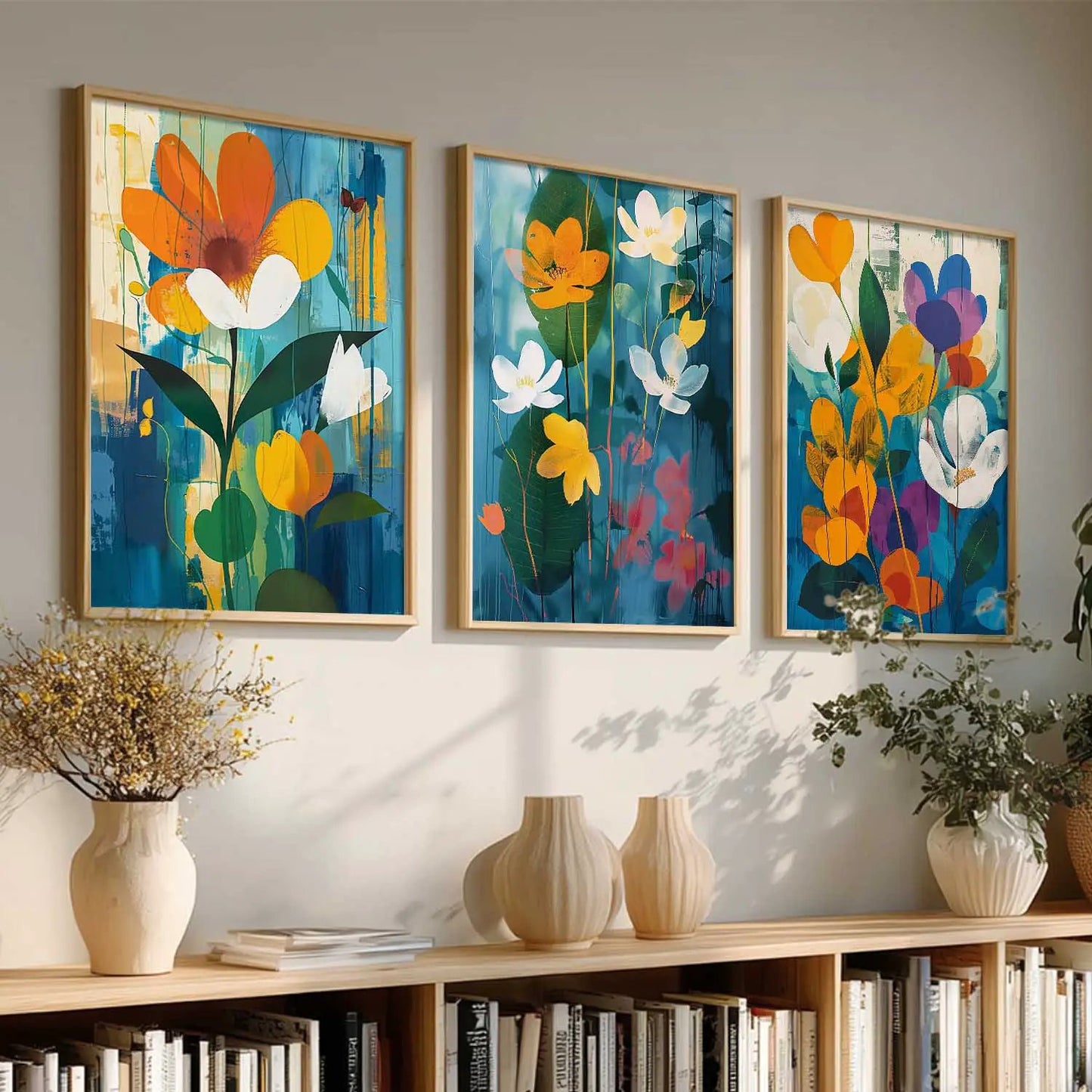 Floral Wall Art Paintings for Living Room - Wall Poster With frames