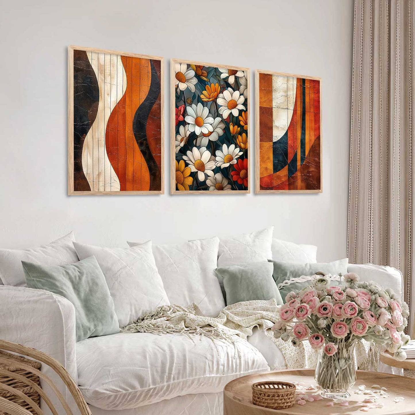Floral Wall Art Paintings for Living Room - Wall Poster With frames