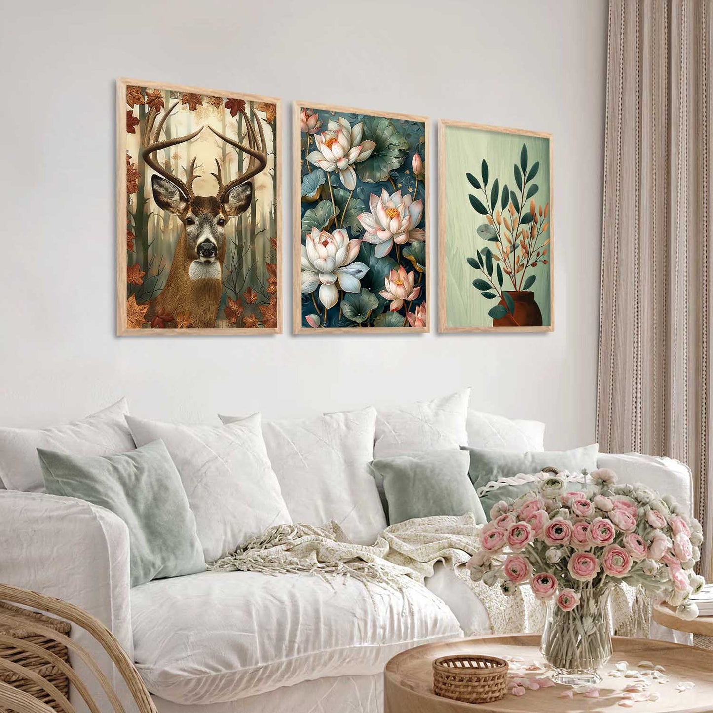 Traditional Wall Art Paintings for Living Room - Wall Poster With frames