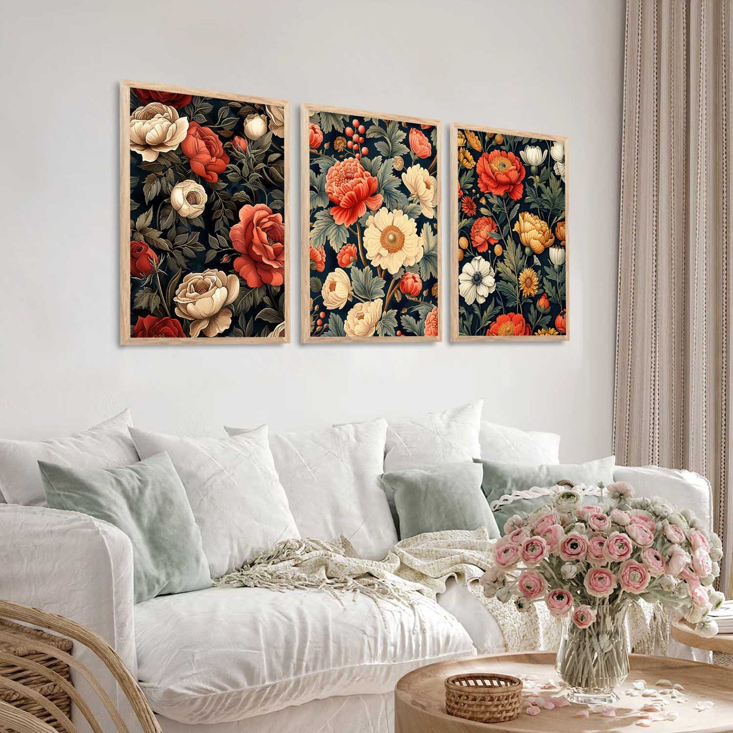 Floral Wall Art Paintings for Living Room - Wall Poster With frames