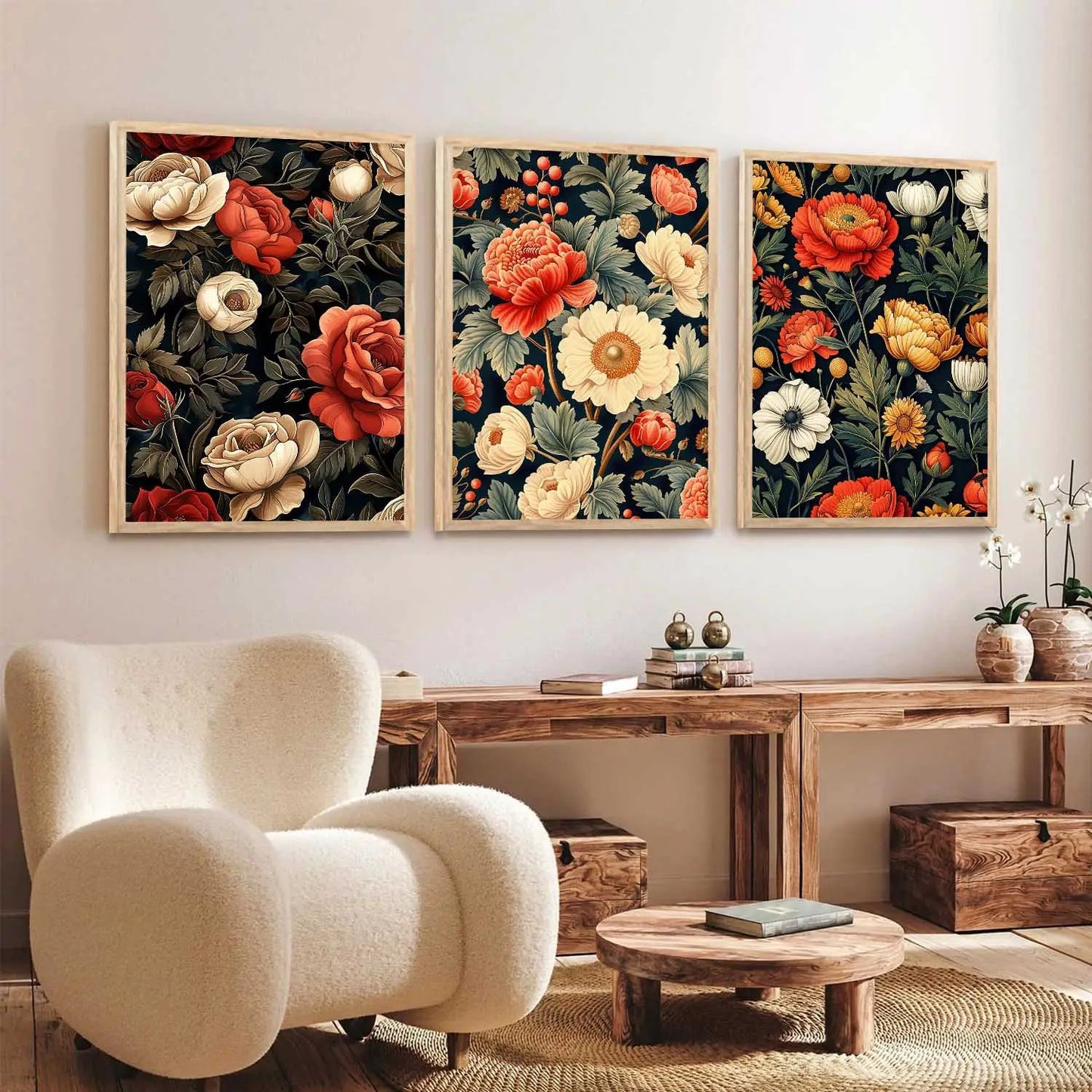 Floral Wall Art Paintings for Living Room - Wall Poster With frames