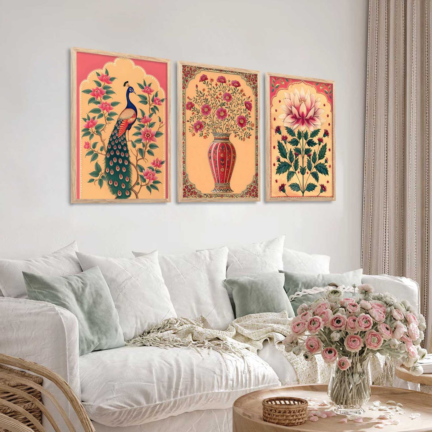 Floral Wall Art Paintings for Living Room - Wall Poster With frames