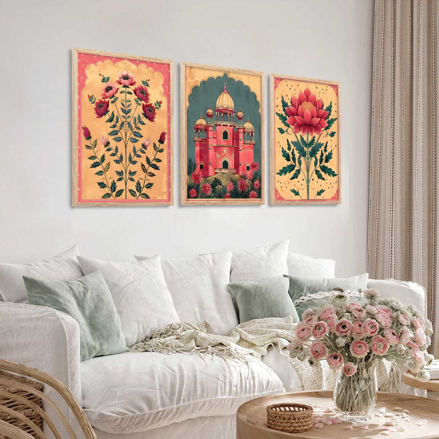 Floral Wall Art Paintings for Living Room - Wall Poster With frames