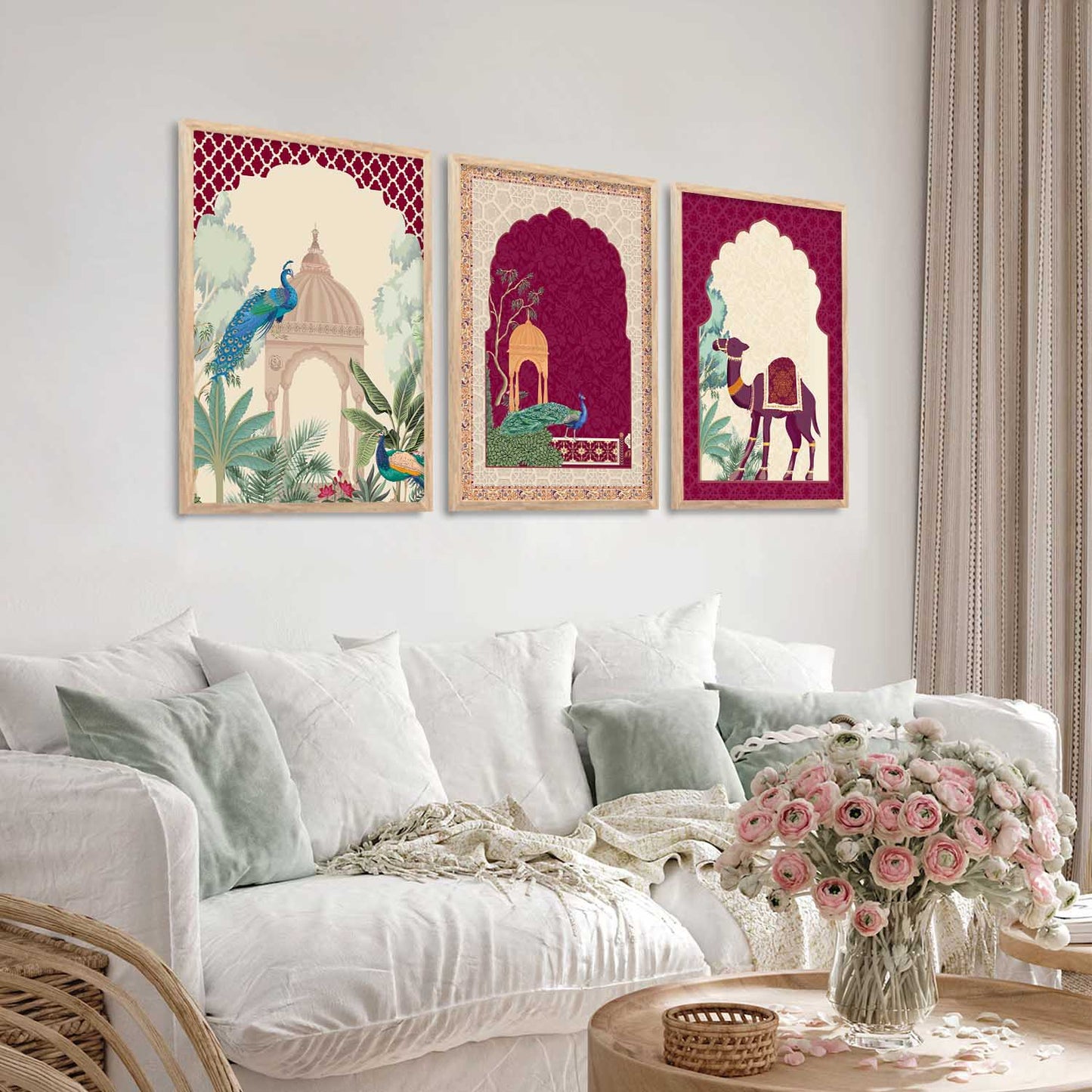 Madhubani Wall Art Paintings for Living Room - Wall Poster With frames
