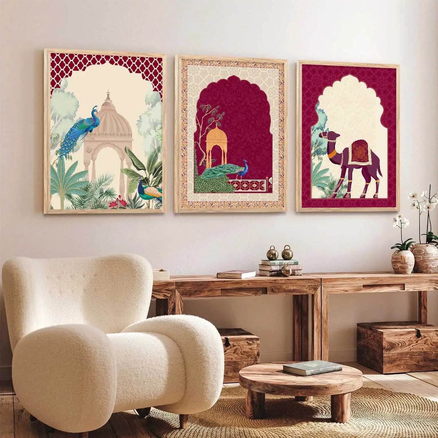 Madhubani Wall Art Paintings for Living Room - Wall Poster With frames