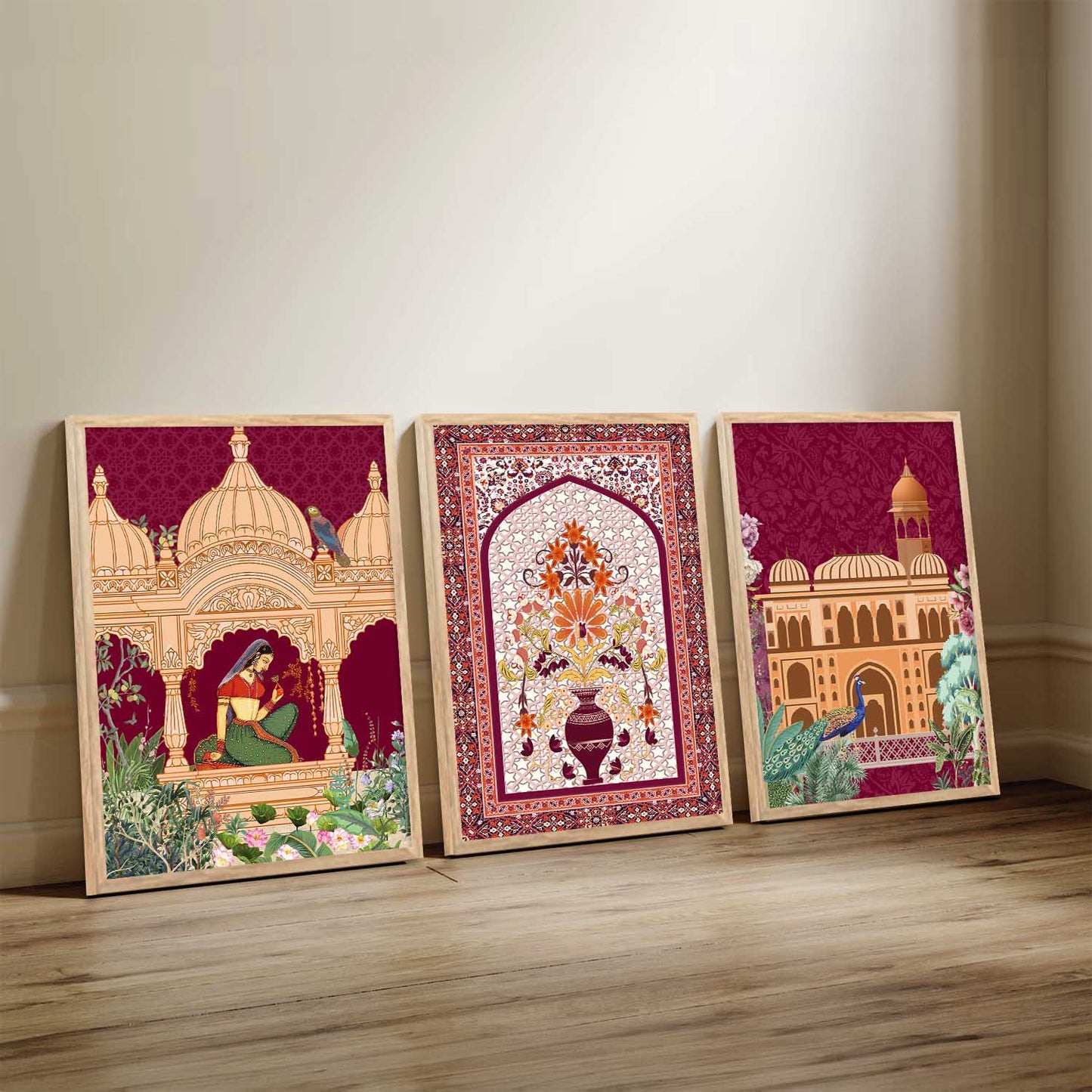 Madhubani Wall Art Paintings for Living Room - Wall Poster With frames