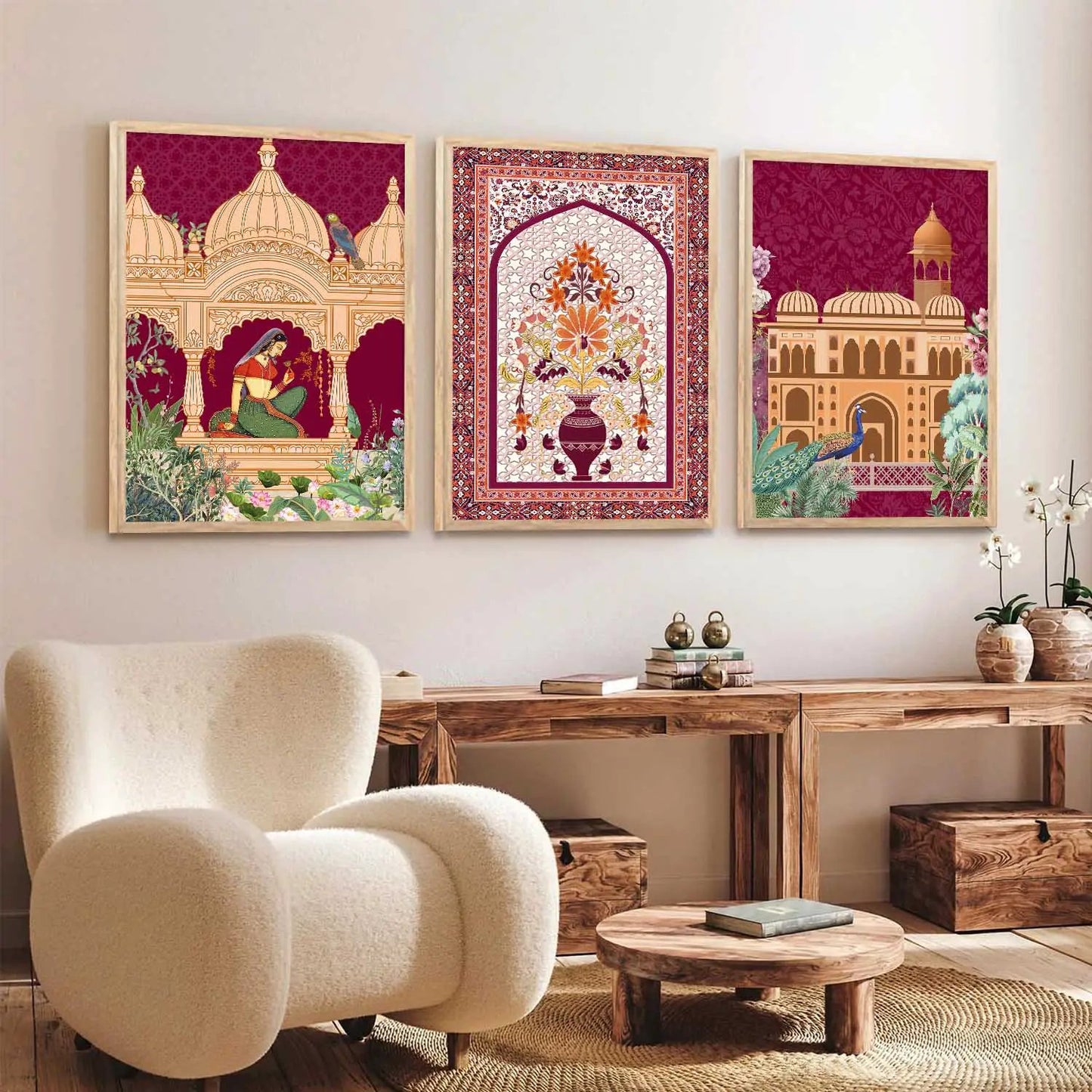 Madhubani Wall Art Paintings for Living Room - Wall Poster With frames
