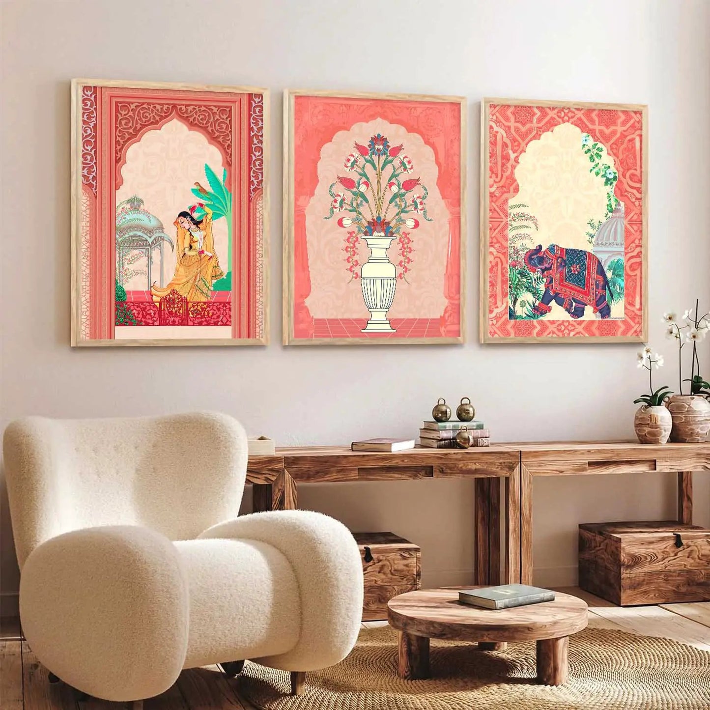Madhubani Wall Art Paintings for Living Room - Wall Poster With frames