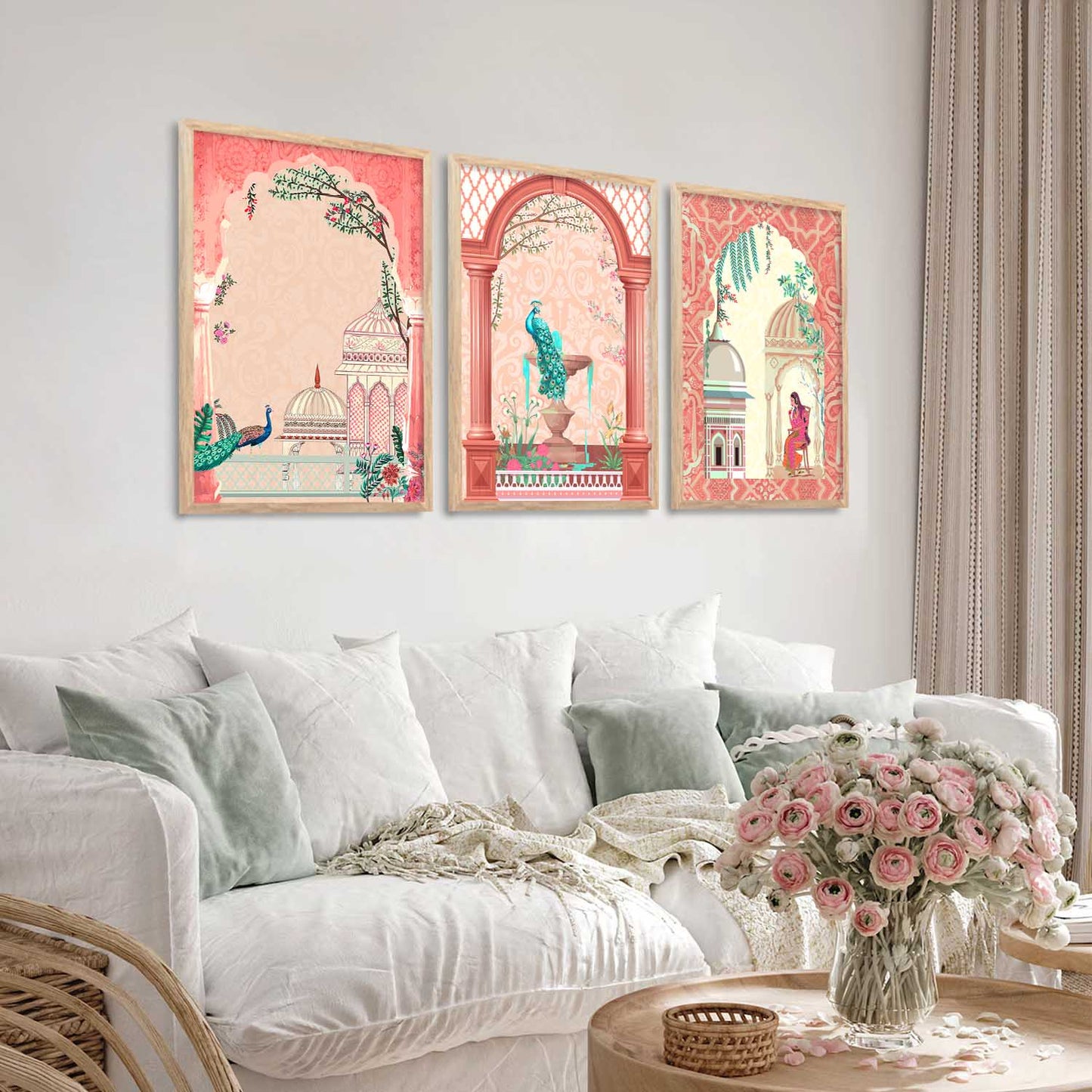 Madhubani Wall Art Paintings for Living Room - Wall Poster With frames