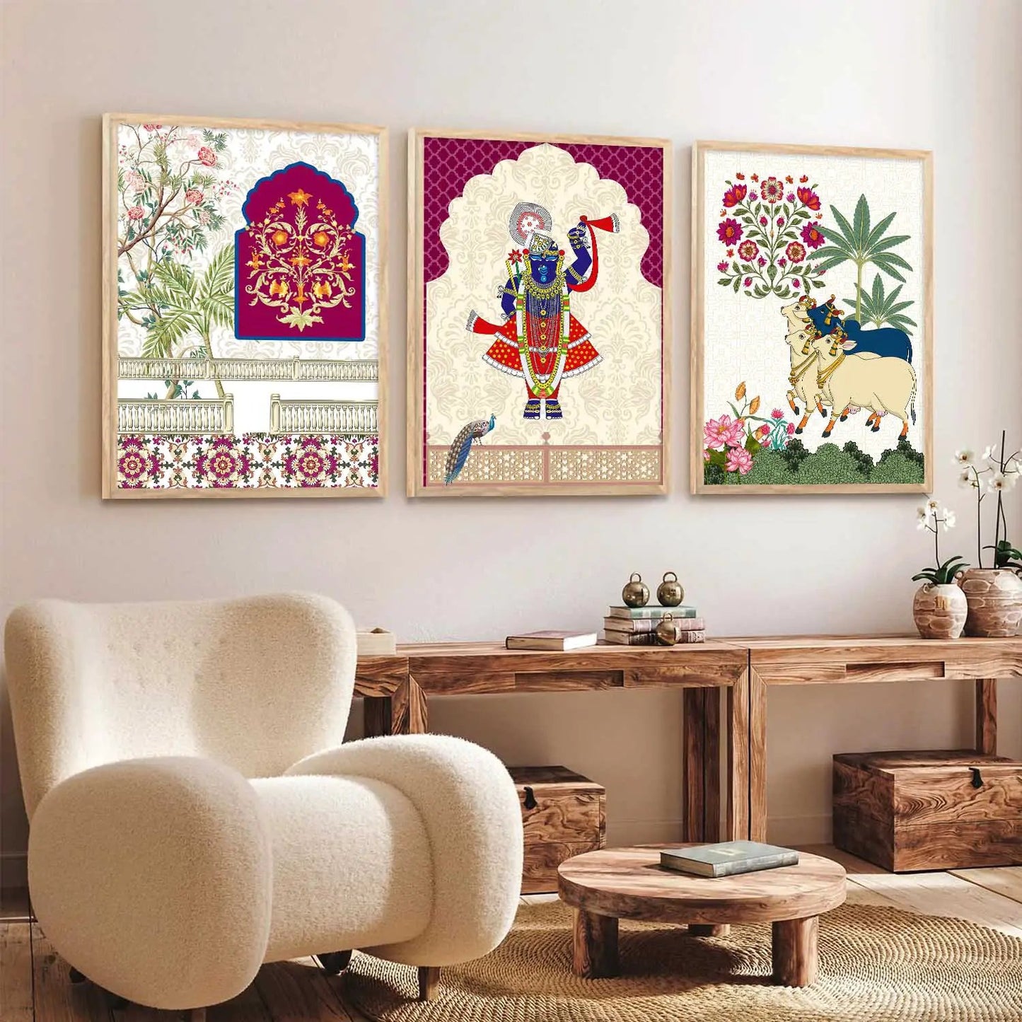 Traditional Wall Art Paintings for Living Room - Wall Poster With frames