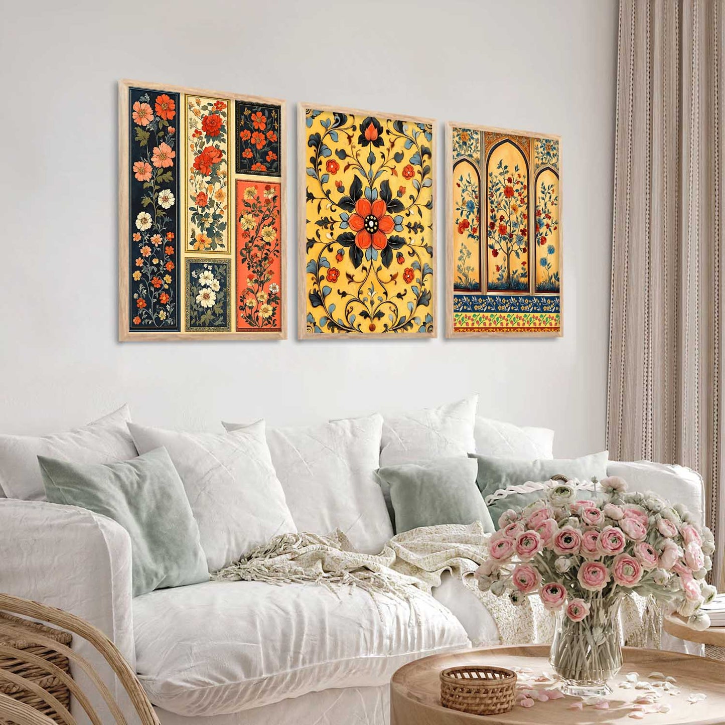 Floral Wall Art Paintings for Living Room - Wall Poster With frames