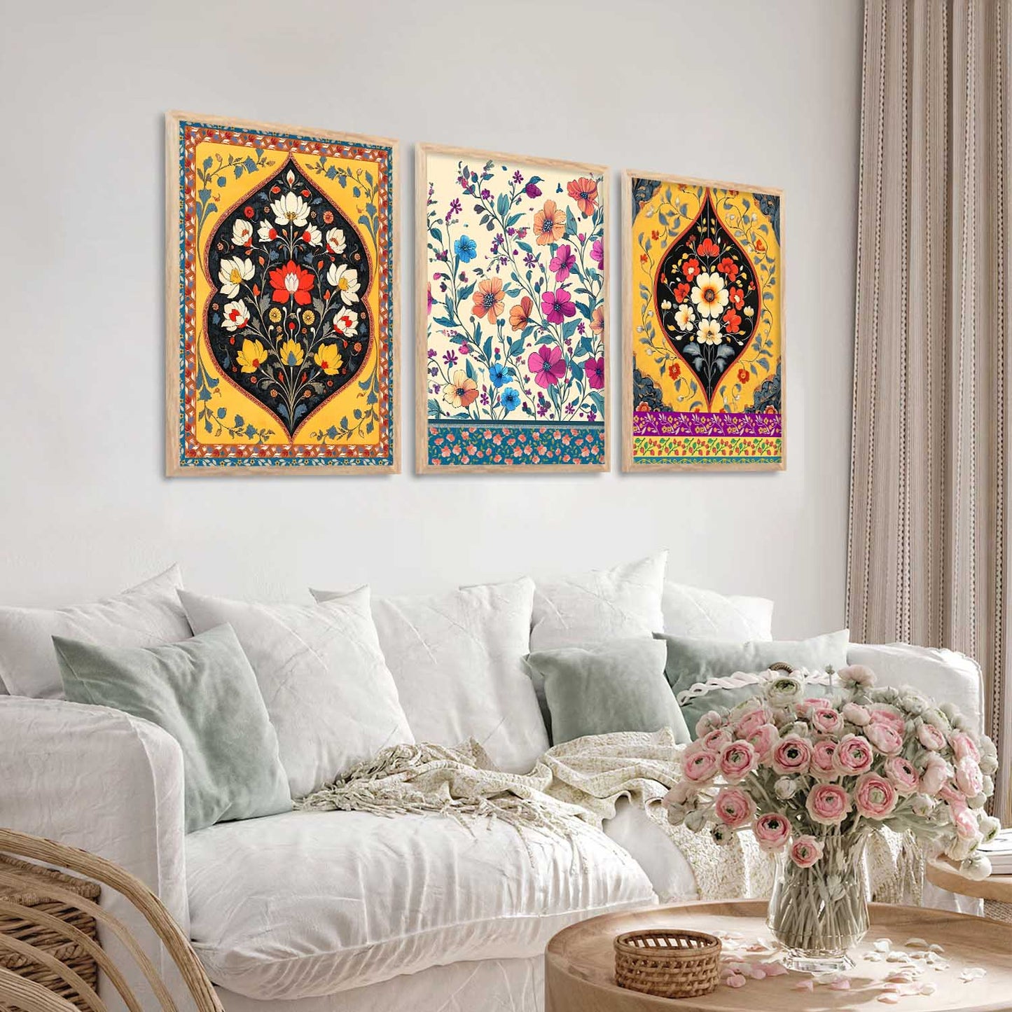 Floral Wall Art Paintings for Living Room - Wall Poster With frames