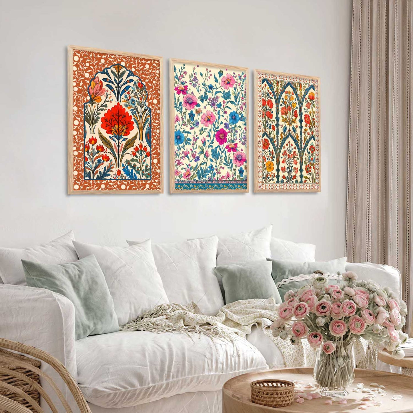 Floral Wall Art Paintings for Living Room - Wall Poster With frames