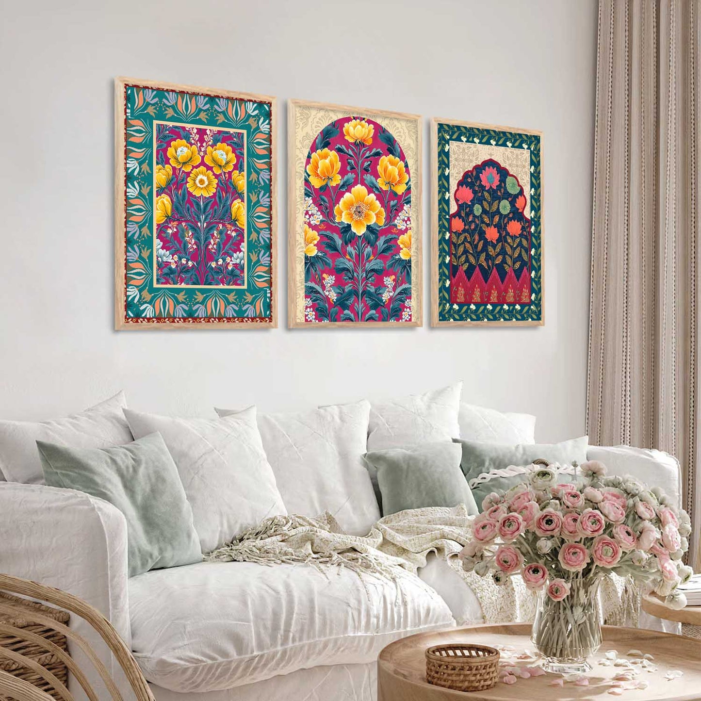 Floral Wall Art Paintings for Living Room - Wall Poster With frames