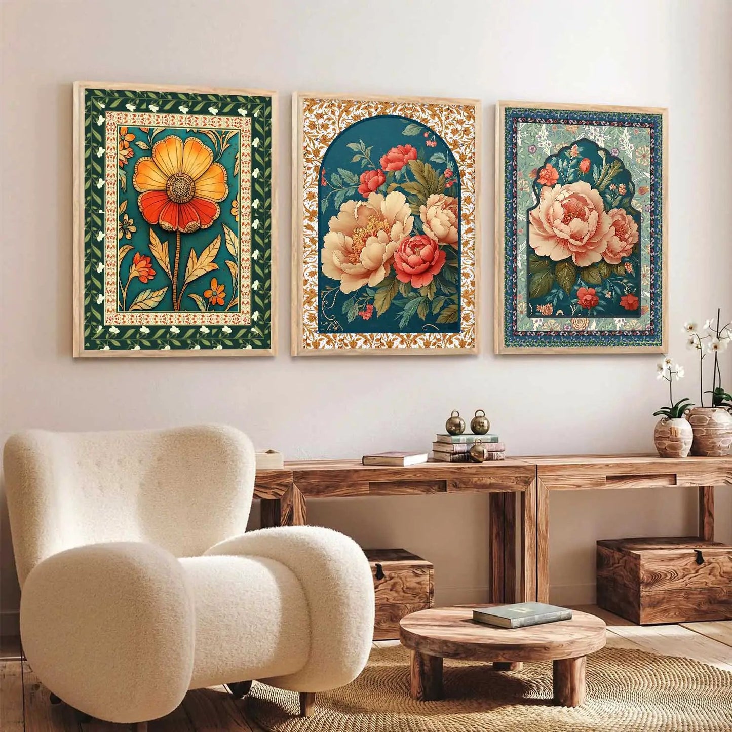 Floral Wall Art Paintings for Living Room - Wall Poster With frames