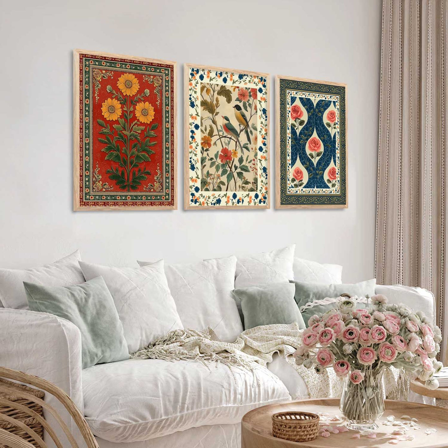 Floral Wall Art Paintings for Living Room - Wall Poster With frames