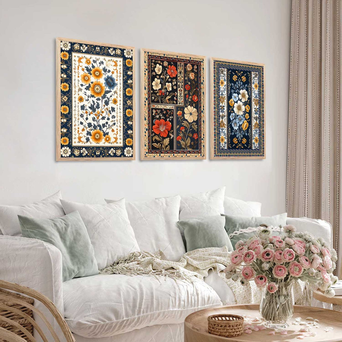Floral Wall Art Paintings for Living Room - Wall Poster With frames