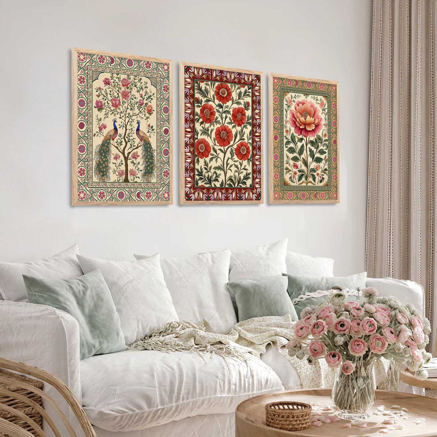 Floral Wall Art Paintings for Living Room - Wall Poster With frames
