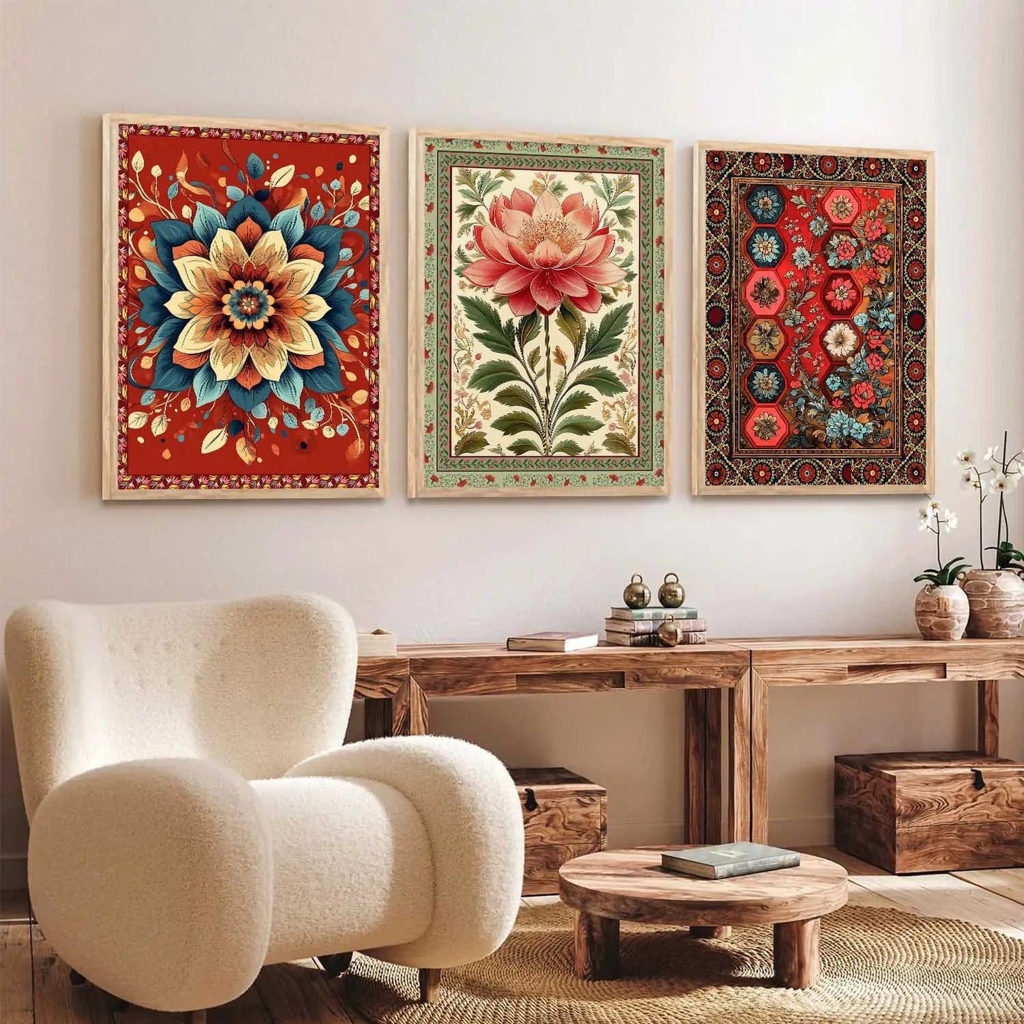 Floral Wall Art Paintings for Living Room - Wall Poster With frames