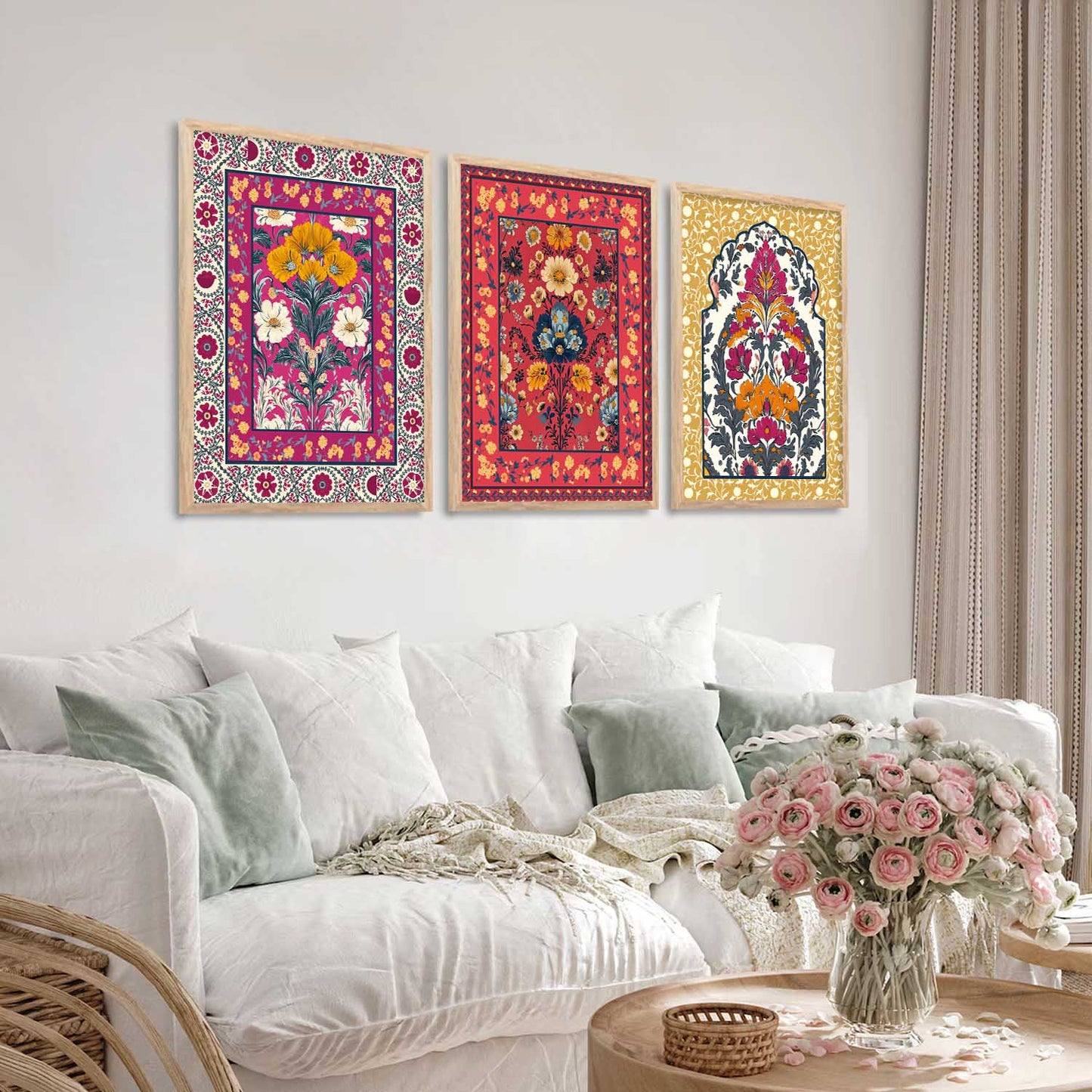 Floral Wall Art Paintings for Living Room - Wall Poster With frames