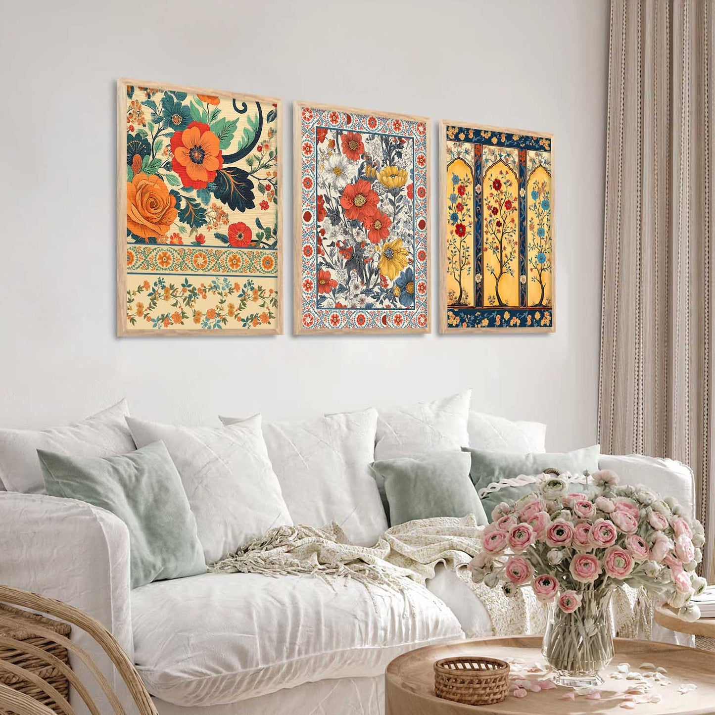 Floral Wall Art Paintings for Living Room - Wall Poster With frames