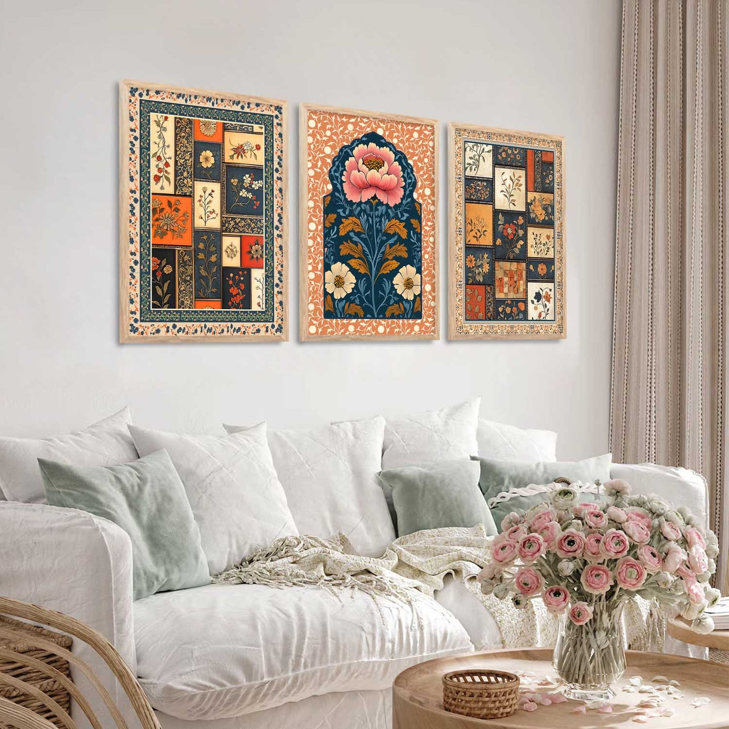 Floral Wall Art Paintings for Living Room - Wall Poster With frames