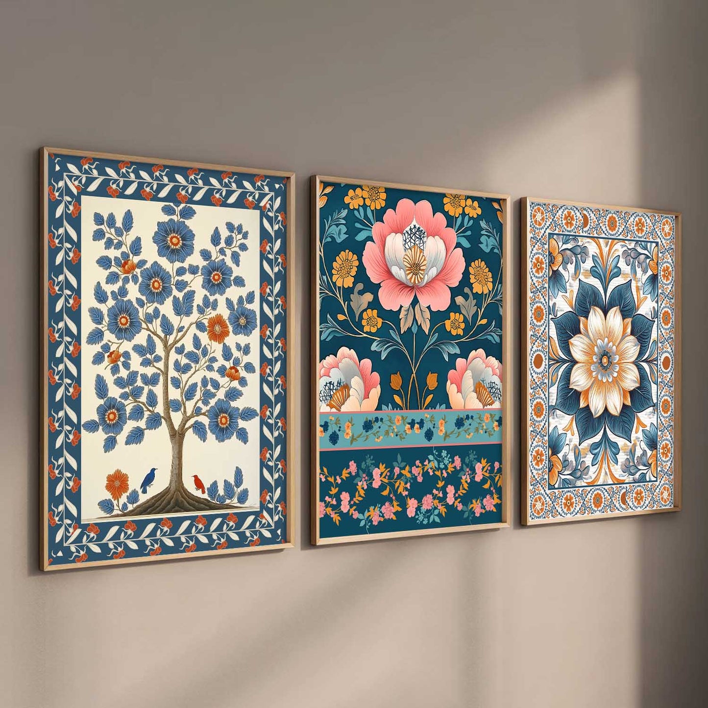 Floral Wall Art Paintings for Living Room - Wall Poster With frames