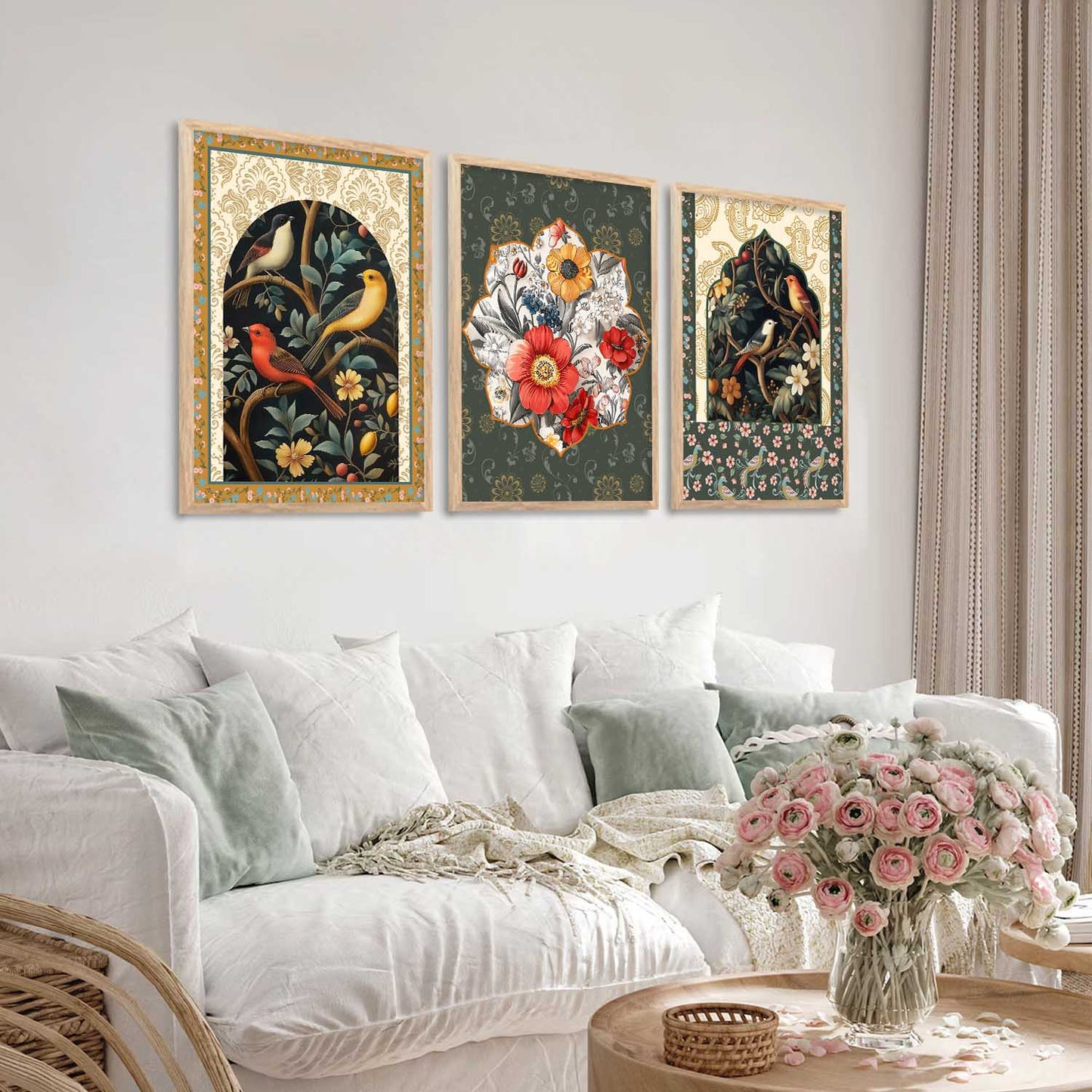 Floral Wall Art Paintings for Living Room - Wall Poster With frames