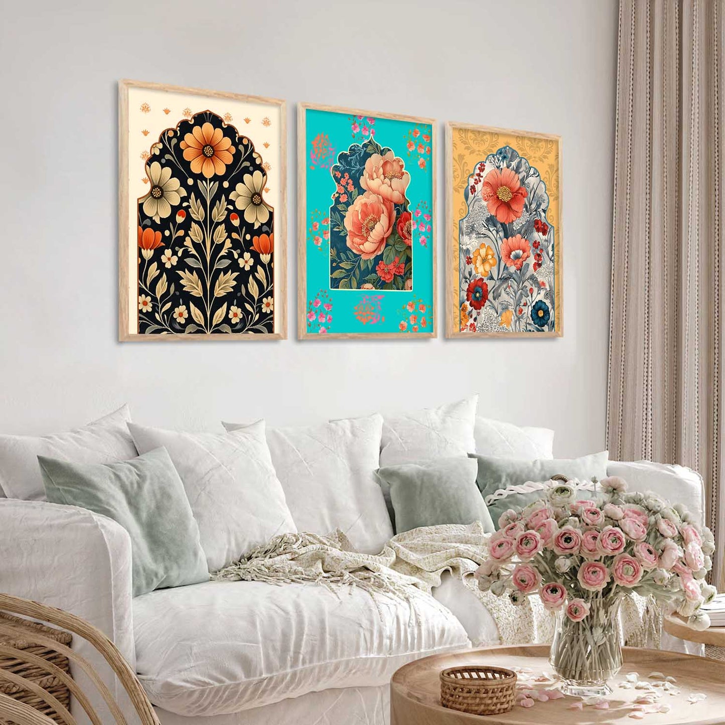 Floral Wall Art Paintings for Living Room - Wall Poster With frames