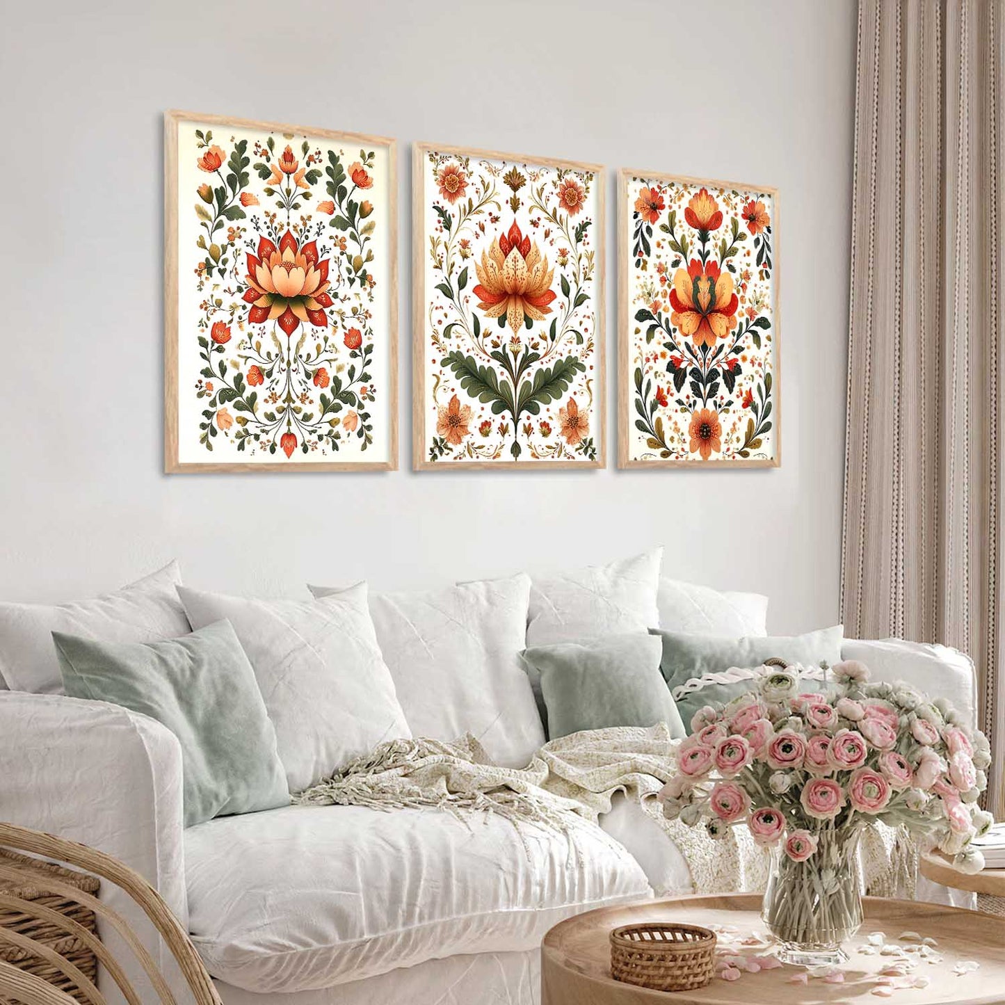 Floral Wall Art Paintings for Living Room - Wall Poster With frames