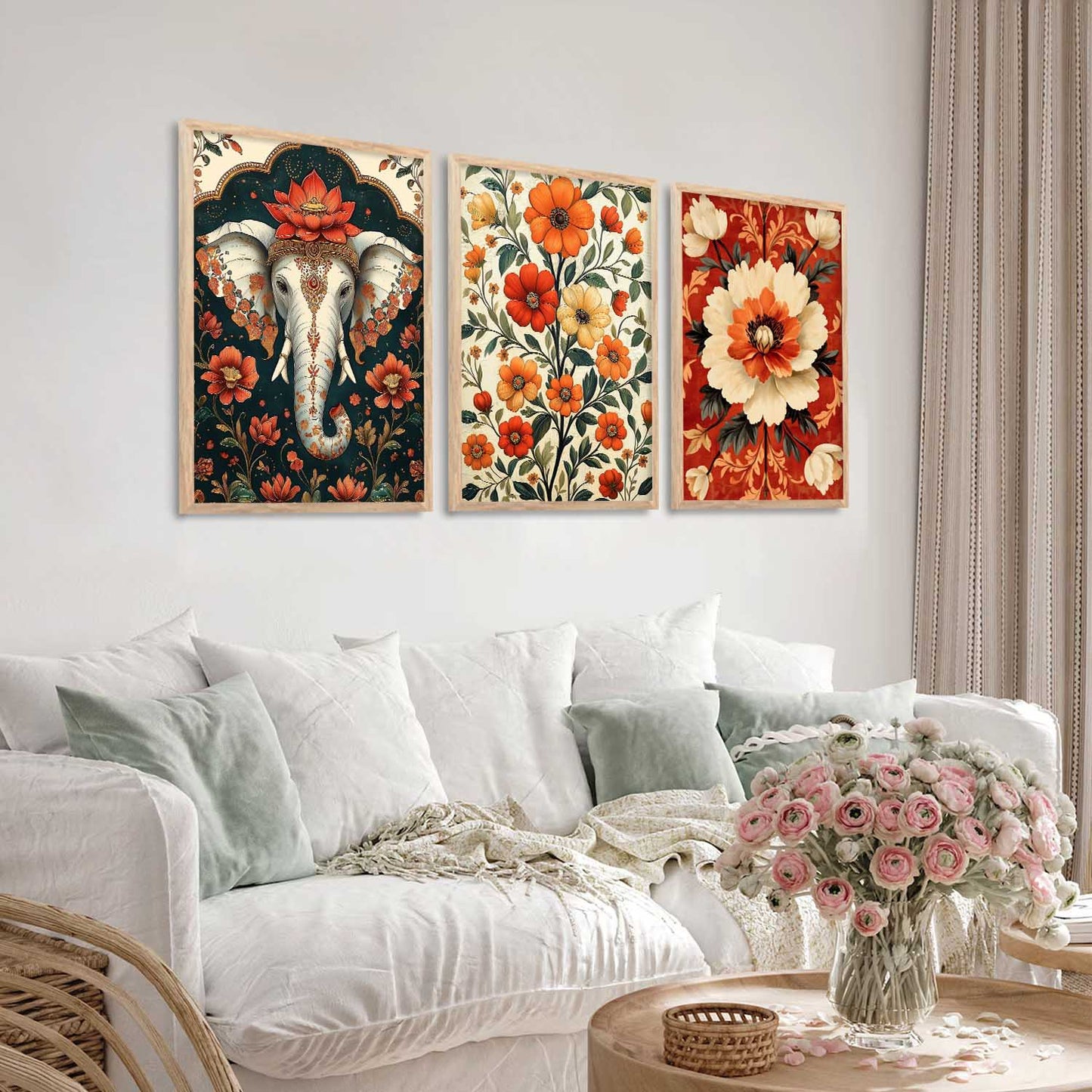 Traditional Wall Art Paintings for Living Room - Wall Poster With frames