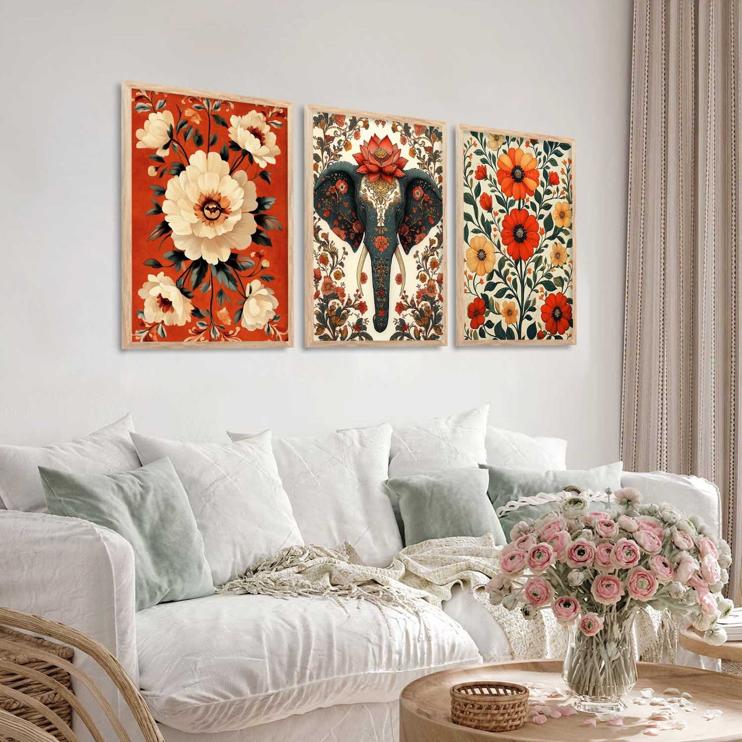 Traditional Wall Art Paintings for Living Room - Wall Poster With frames