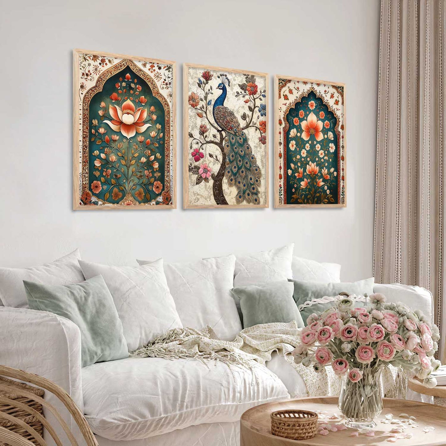 Madhubani Wall Art Paintings for Living Room - Wall Poster With frames