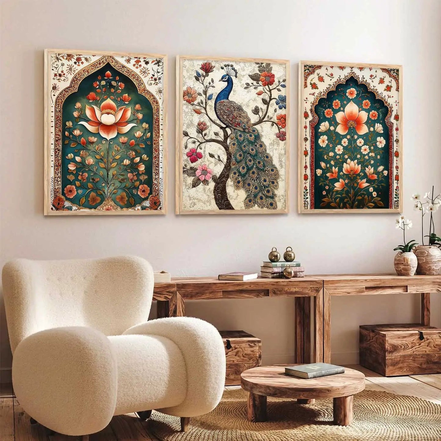 Madhubani Wall Art Paintings for Living Room - Wall Poster With frames