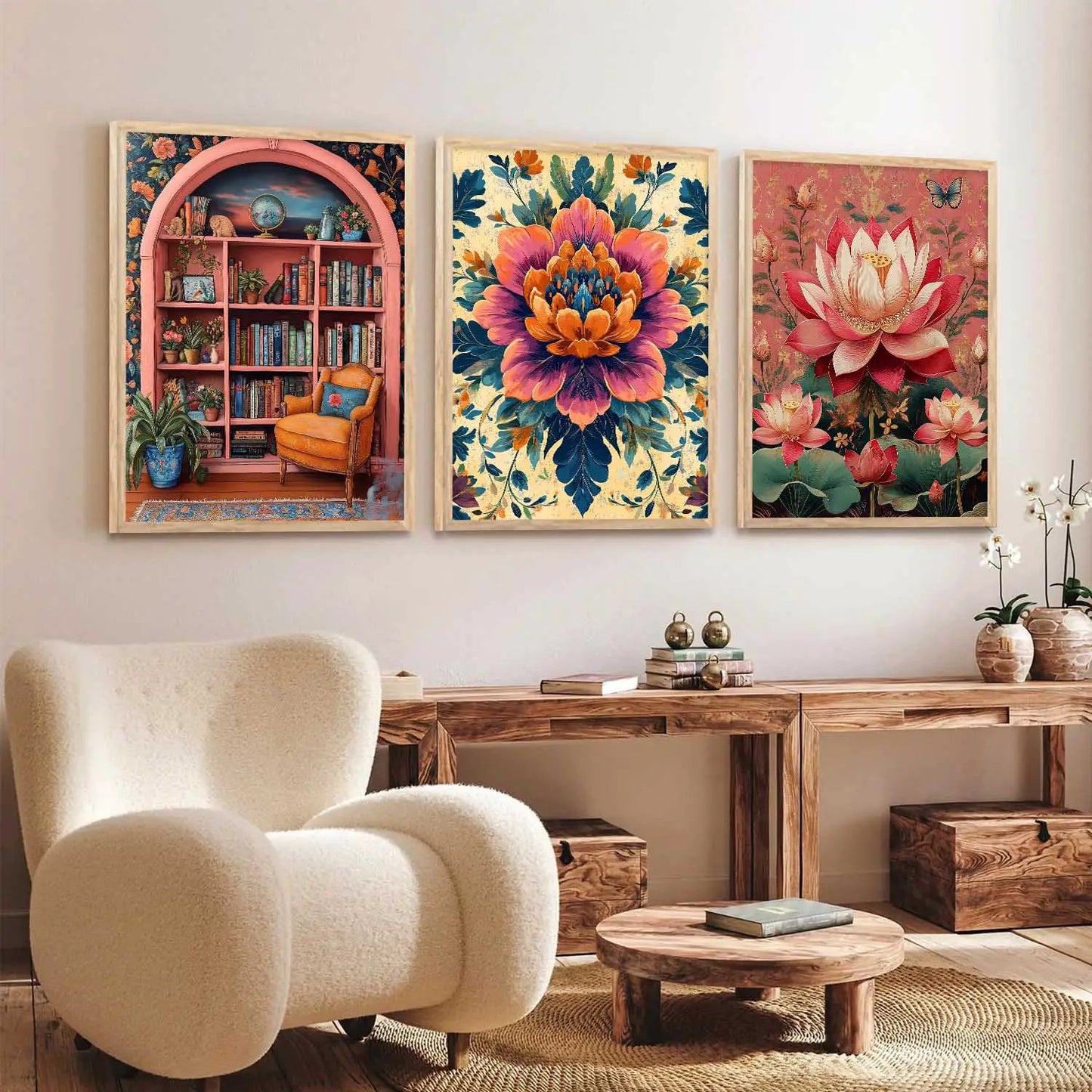 Floral Wall Art Paintings for Living Room - Wall Poster With frames