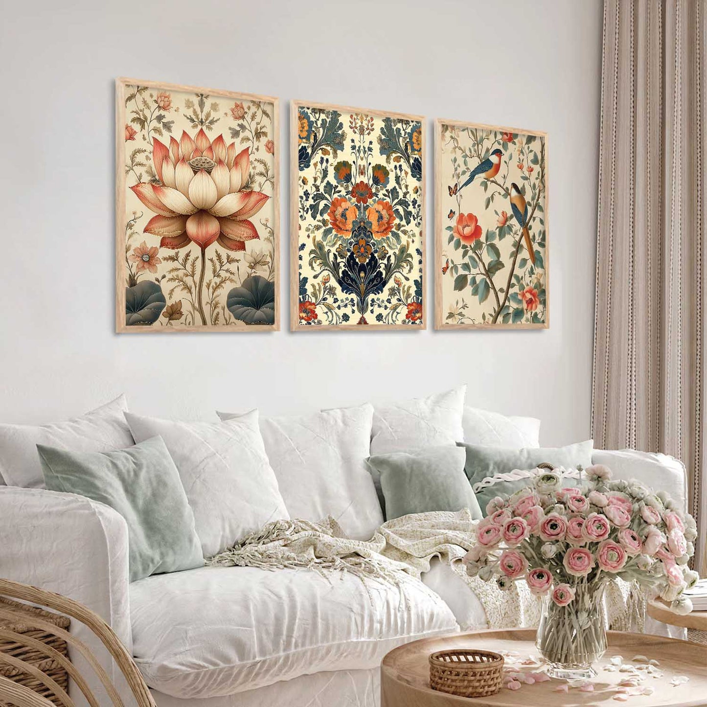 Floral Wall Art Paintings for Living Room - Wall Poster With frames
