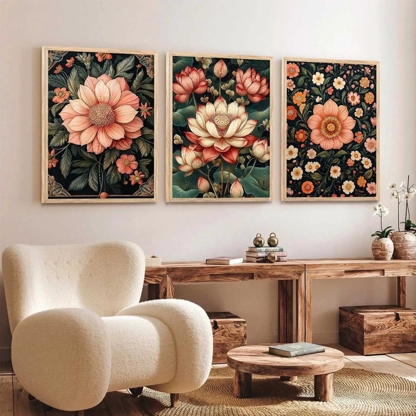 Floral Wall Art Paintings for Living Room - Wall Poster With frames